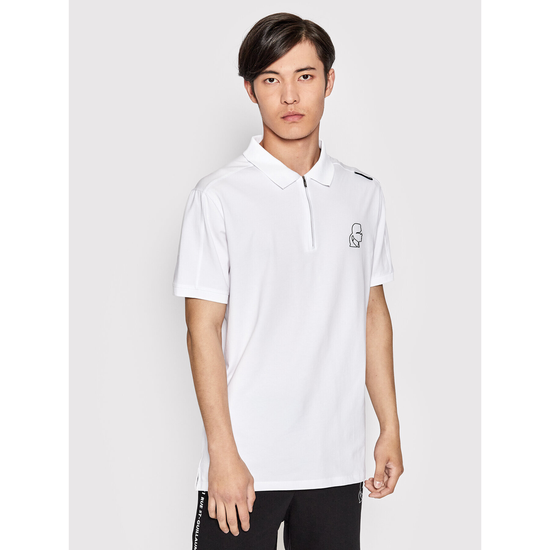 KARL LAGERFELD Polokošile 745027 521221 Bílá Regular Fit - Pepit.cz