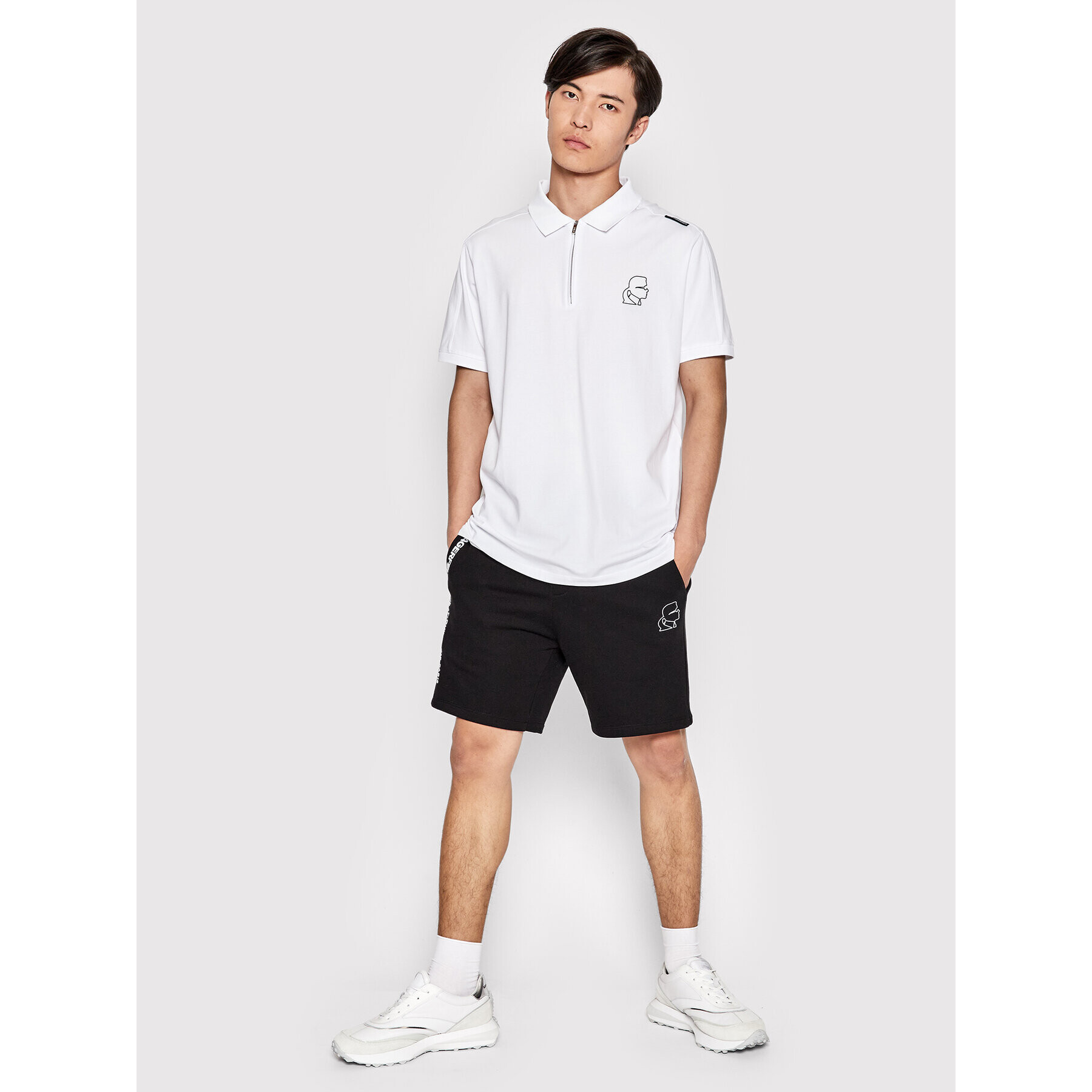 KARL LAGERFELD Polokošile 745027 521221 Bílá Regular Fit - Pepit.cz