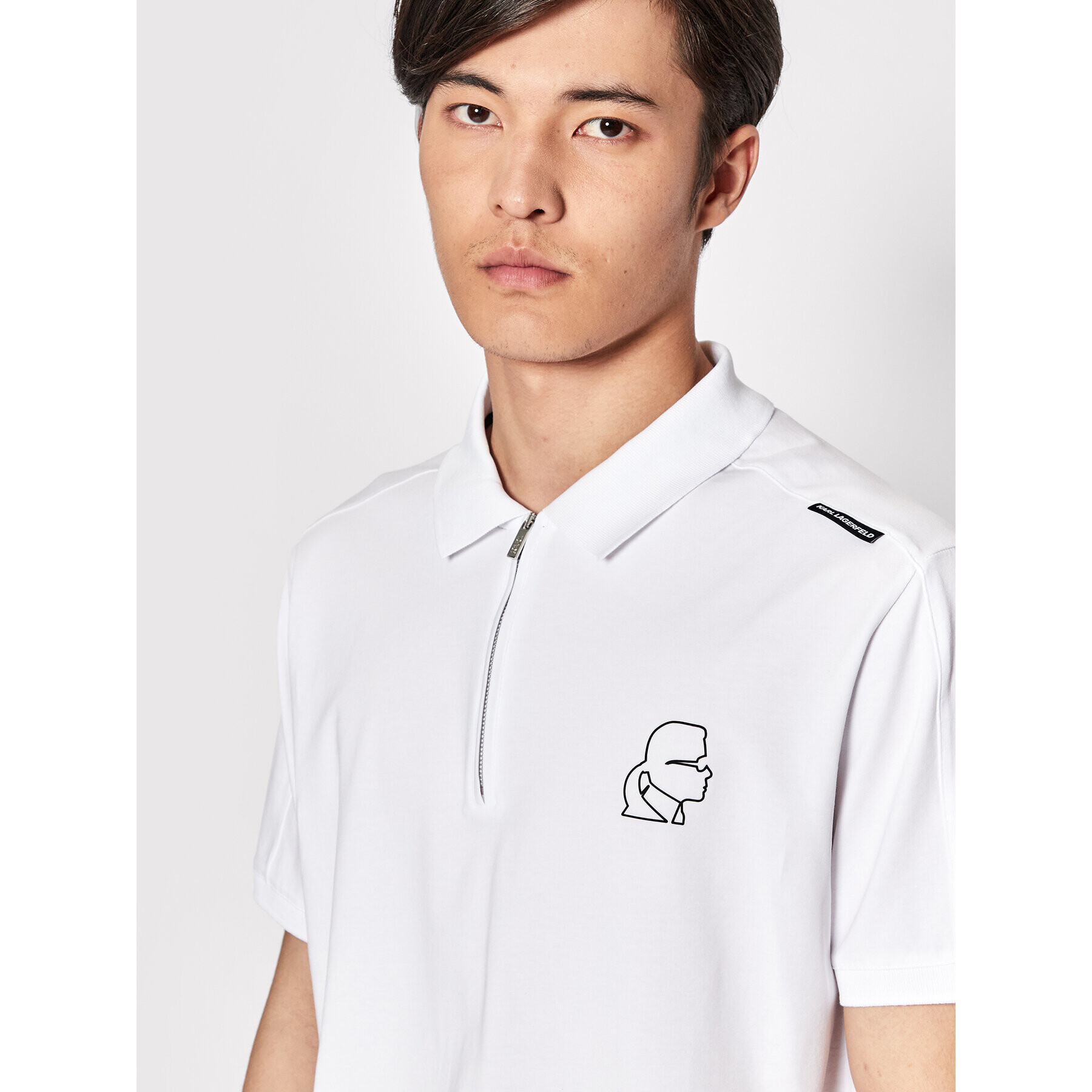 KARL LAGERFELD Polokošile 745027 521221 Bílá Regular Fit - Pepit.cz