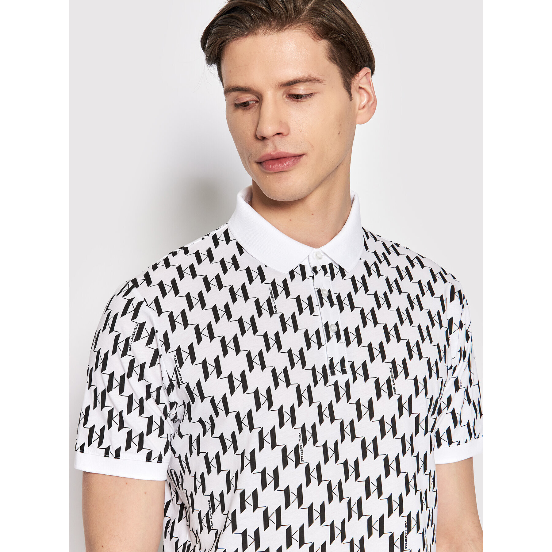 KARL LAGERFELD Polokošile 745070 521251 Bílá Regular Fit - Pepit.cz