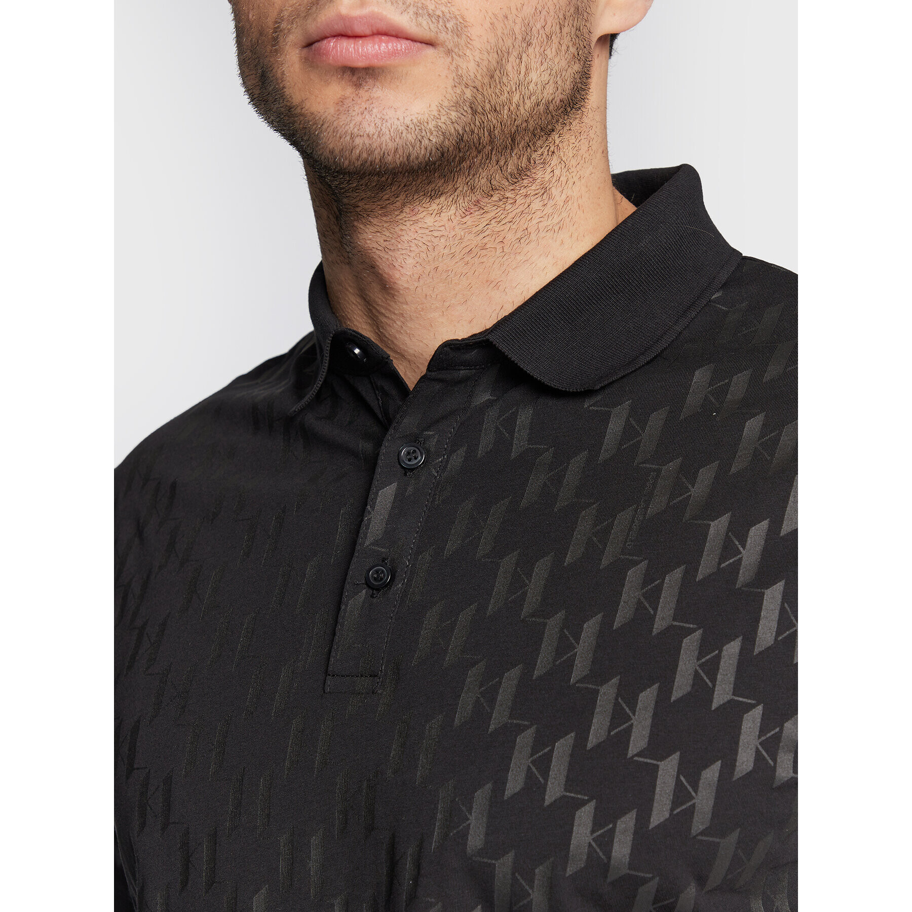 KARL LAGERFELD Polokošile 745070 524251 Černá Regular Fit - Pepit.cz