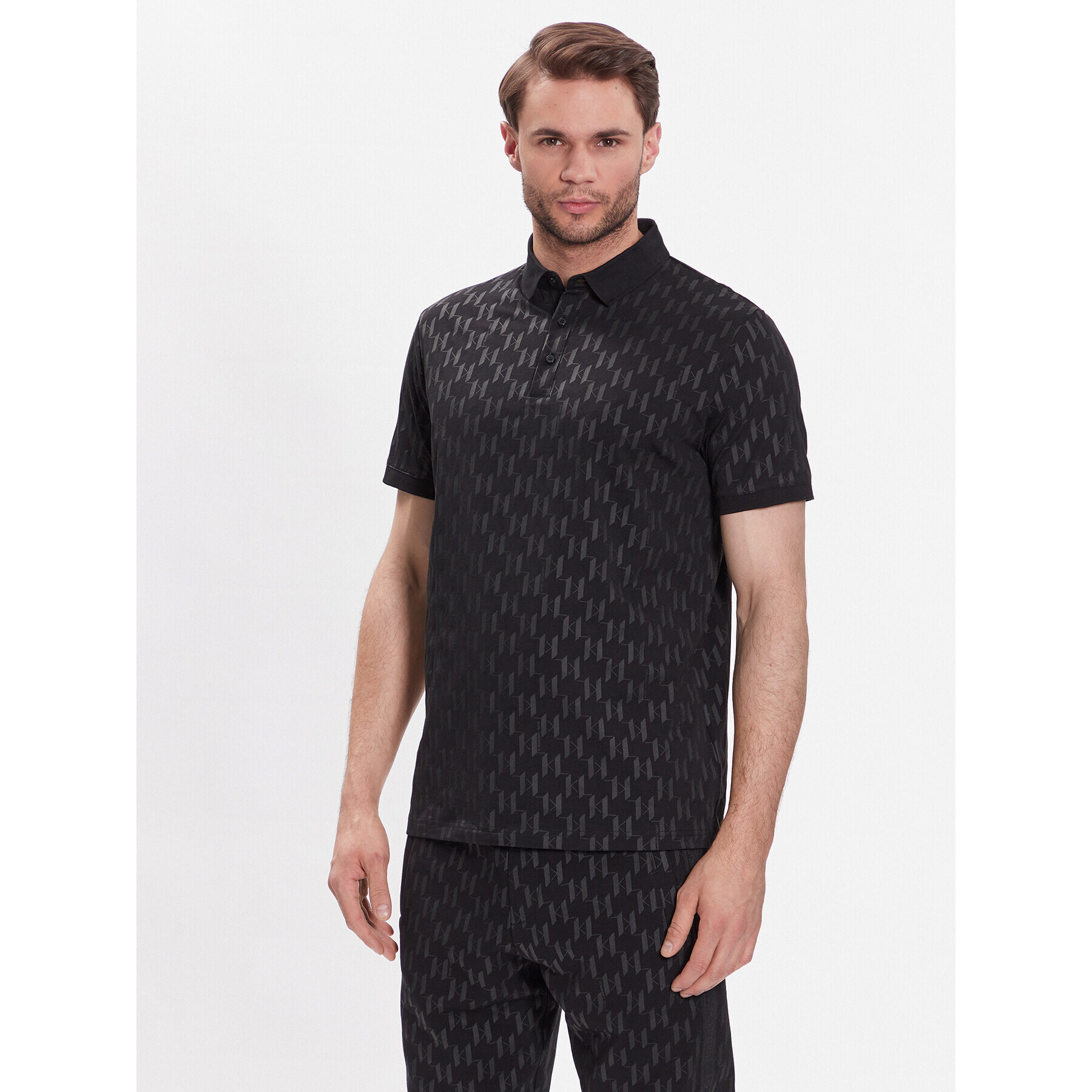 KARL LAGERFELD Polokošile 745070 532251 Černá Regular Fit - Pepit.cz