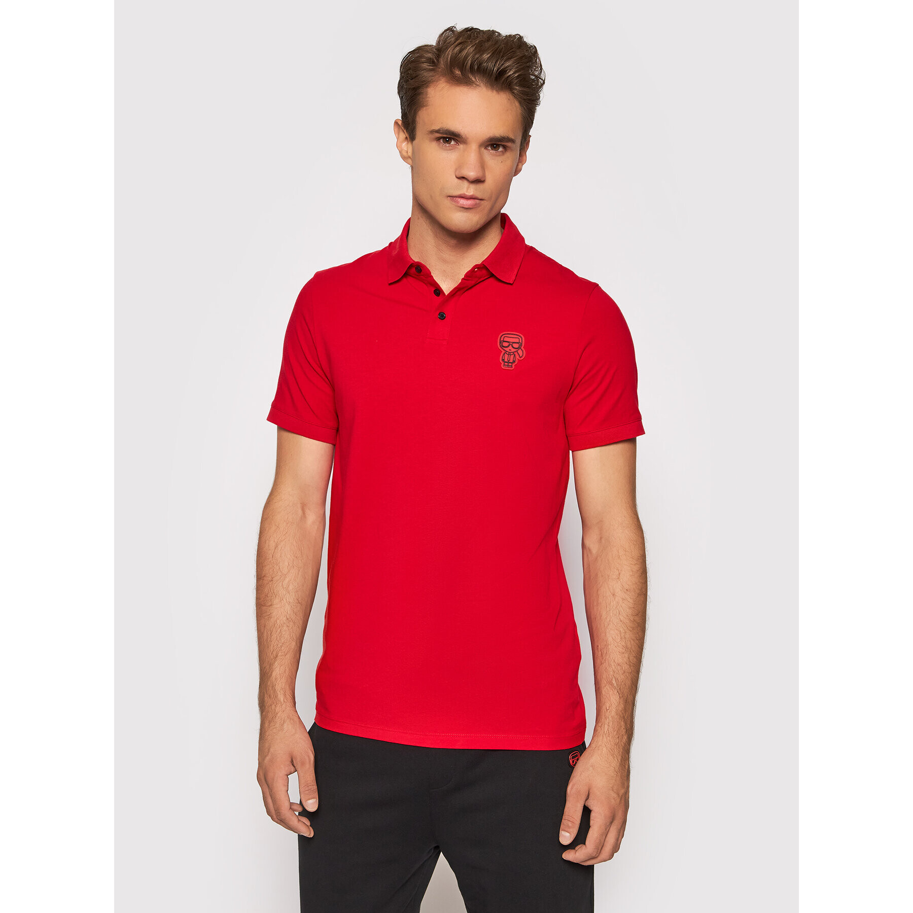 KARL LAGERFELD Polokošile 745071 512221 Červená Regular Fit - Pepit.cz