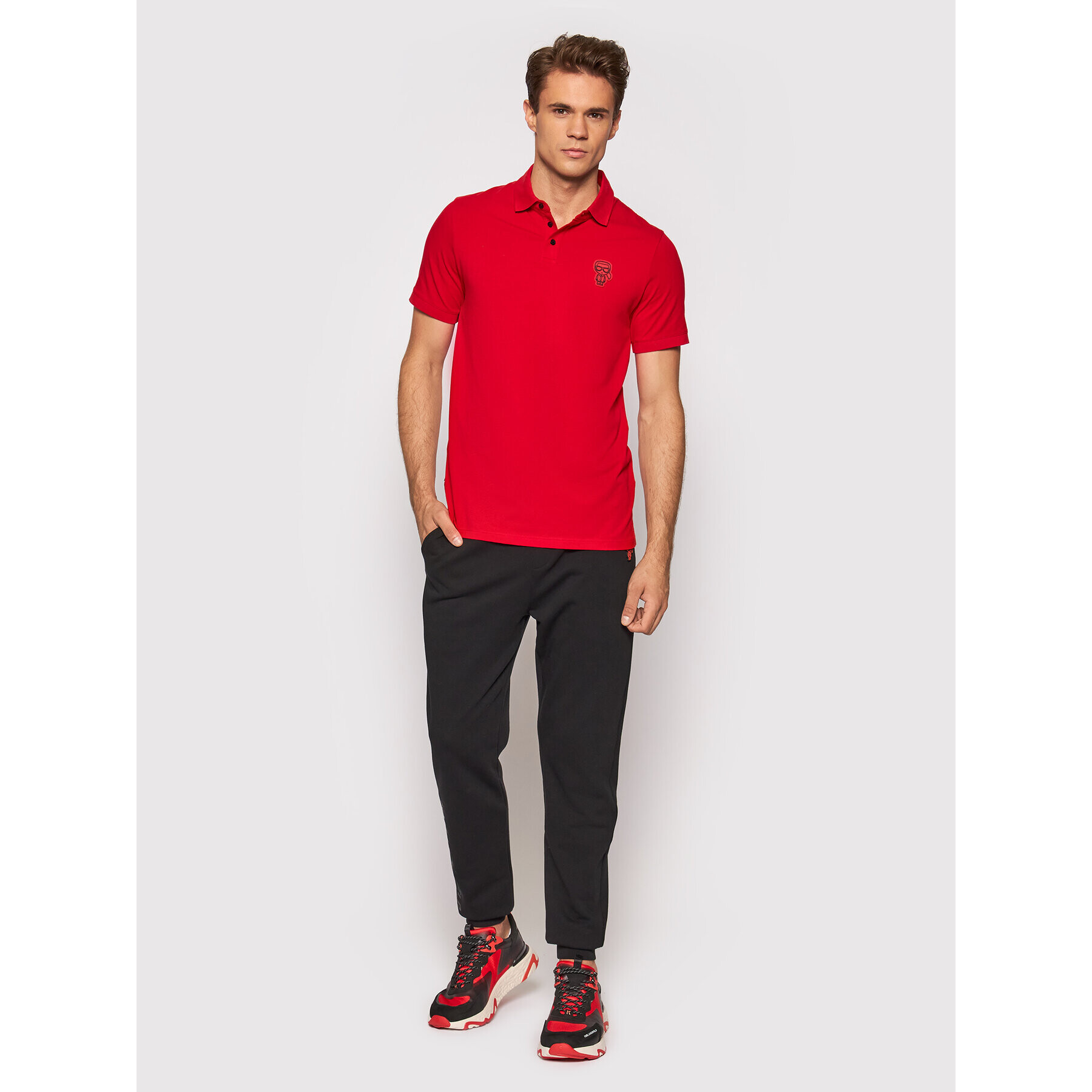 KARL LAGERFELD Polokošile 745071 512221 Červená Regular Fit - Pepit.cz