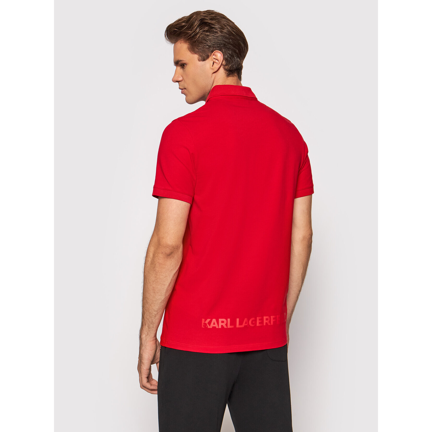 KARL LAGERFELD Polokošile 745071 512221 Červená Regular Fit - Pepit.cz