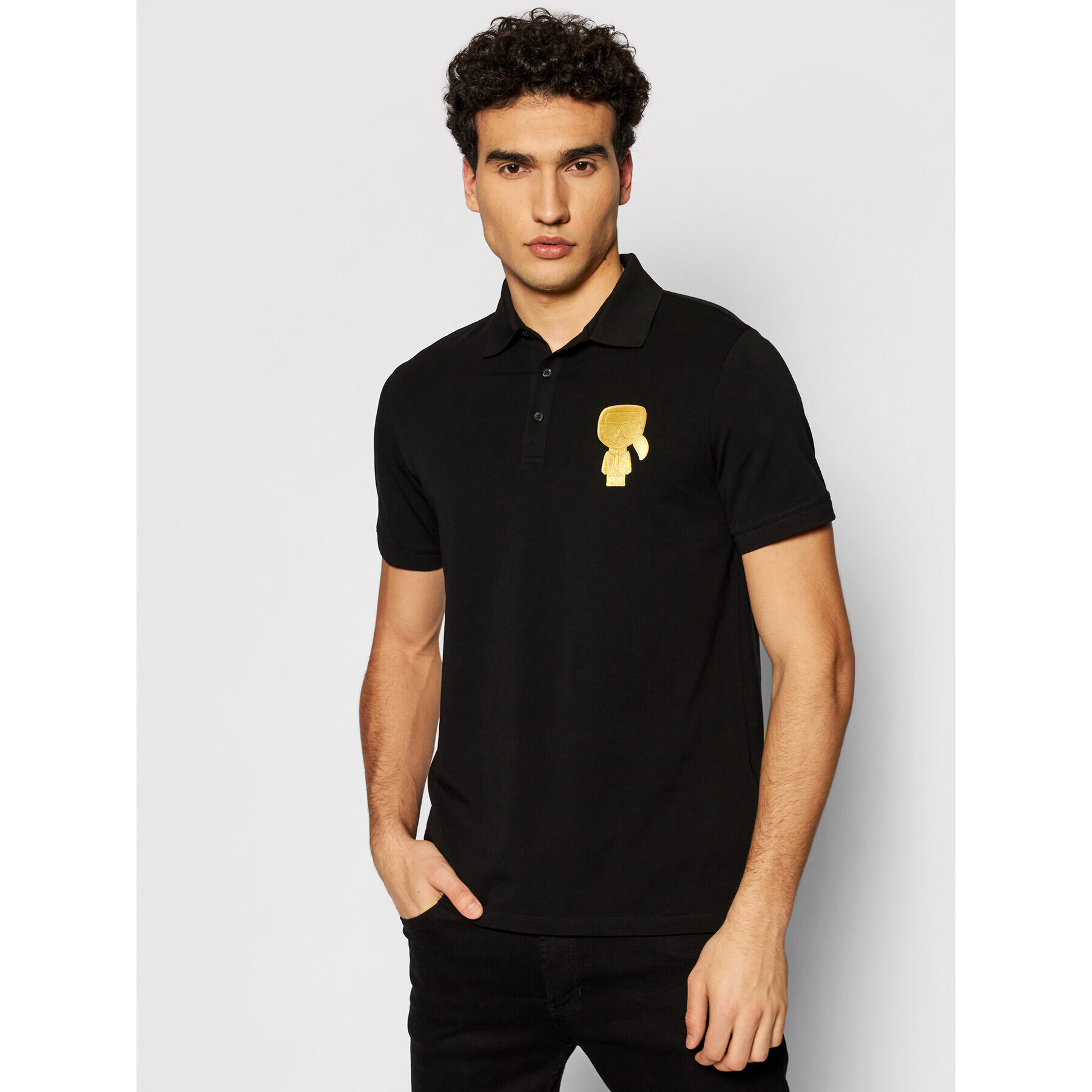 KARL LAGERFELD Polokošile 745080 511221 Černá Regular Fit - Pepit.cz