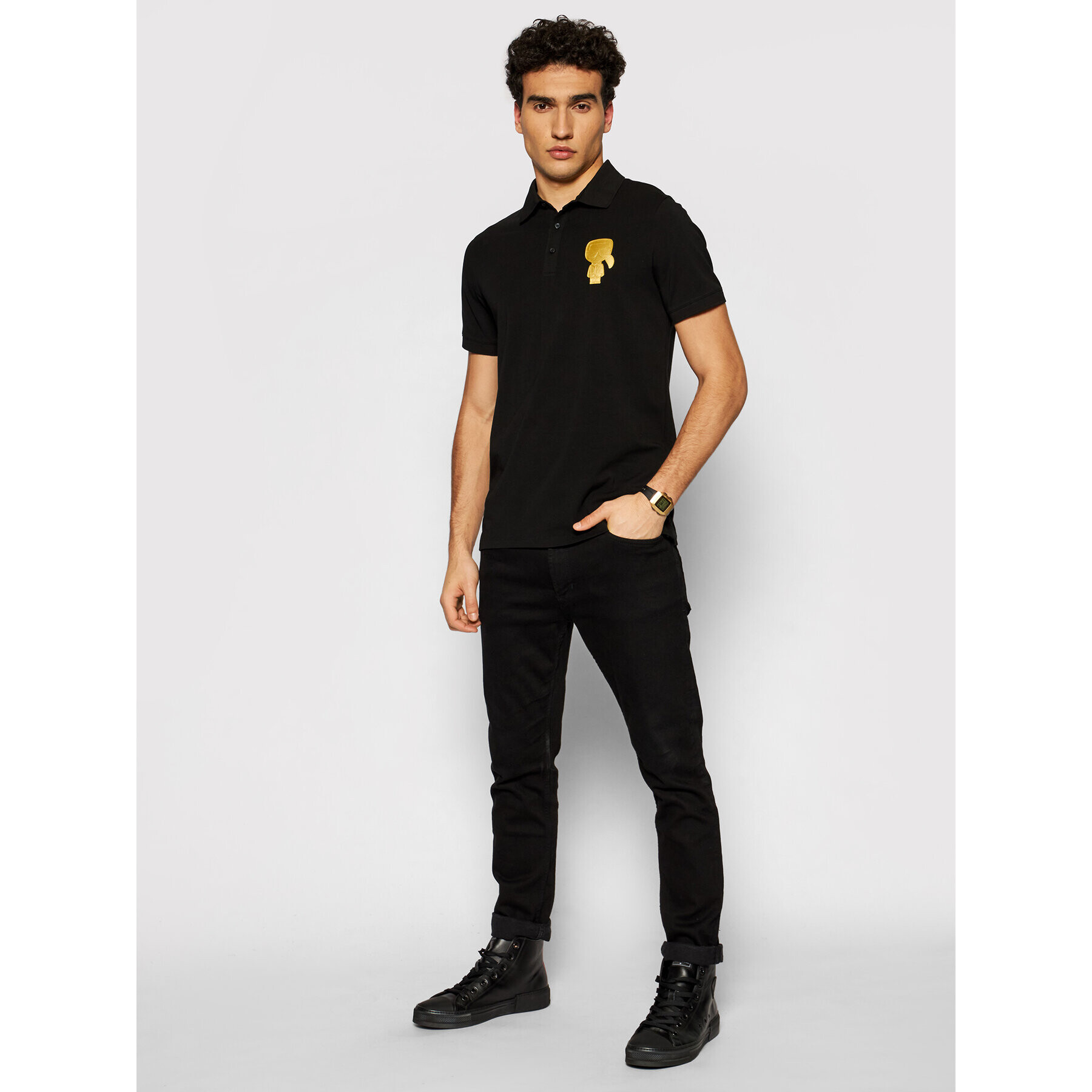 KARL LAGERFELD Polokošile 745080 511221 Černá Regular Fit - Pepit.cz