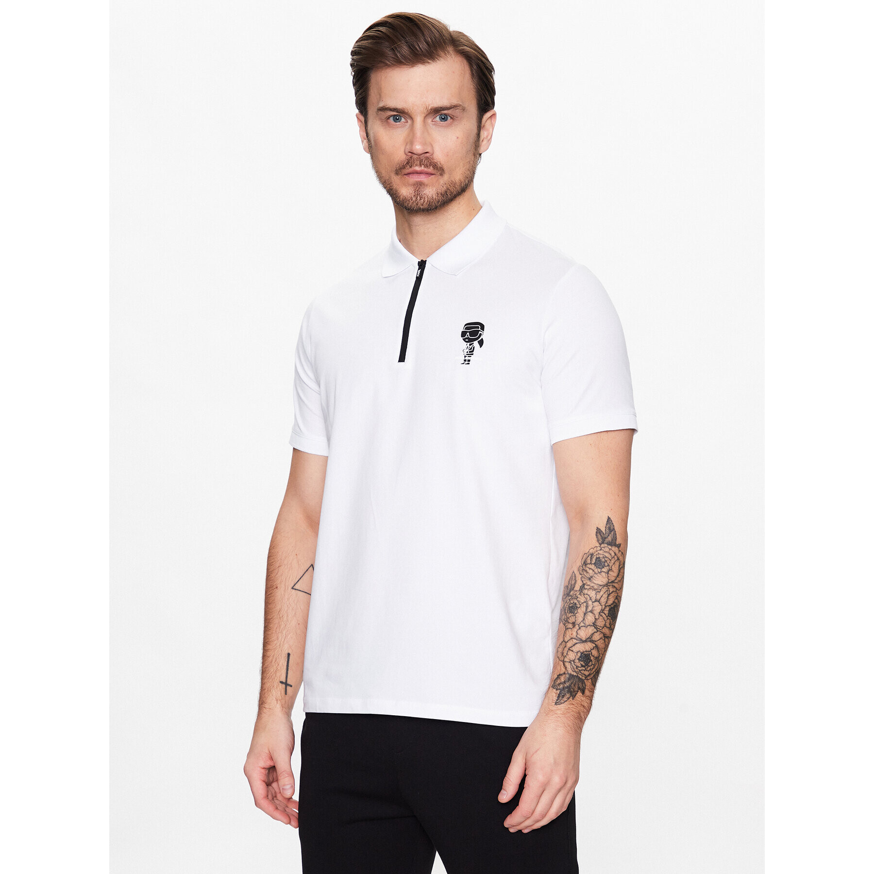 KARL LAGERFELD Polokošile 745081 531221 Bílá Regular Fit - Pepit.cz