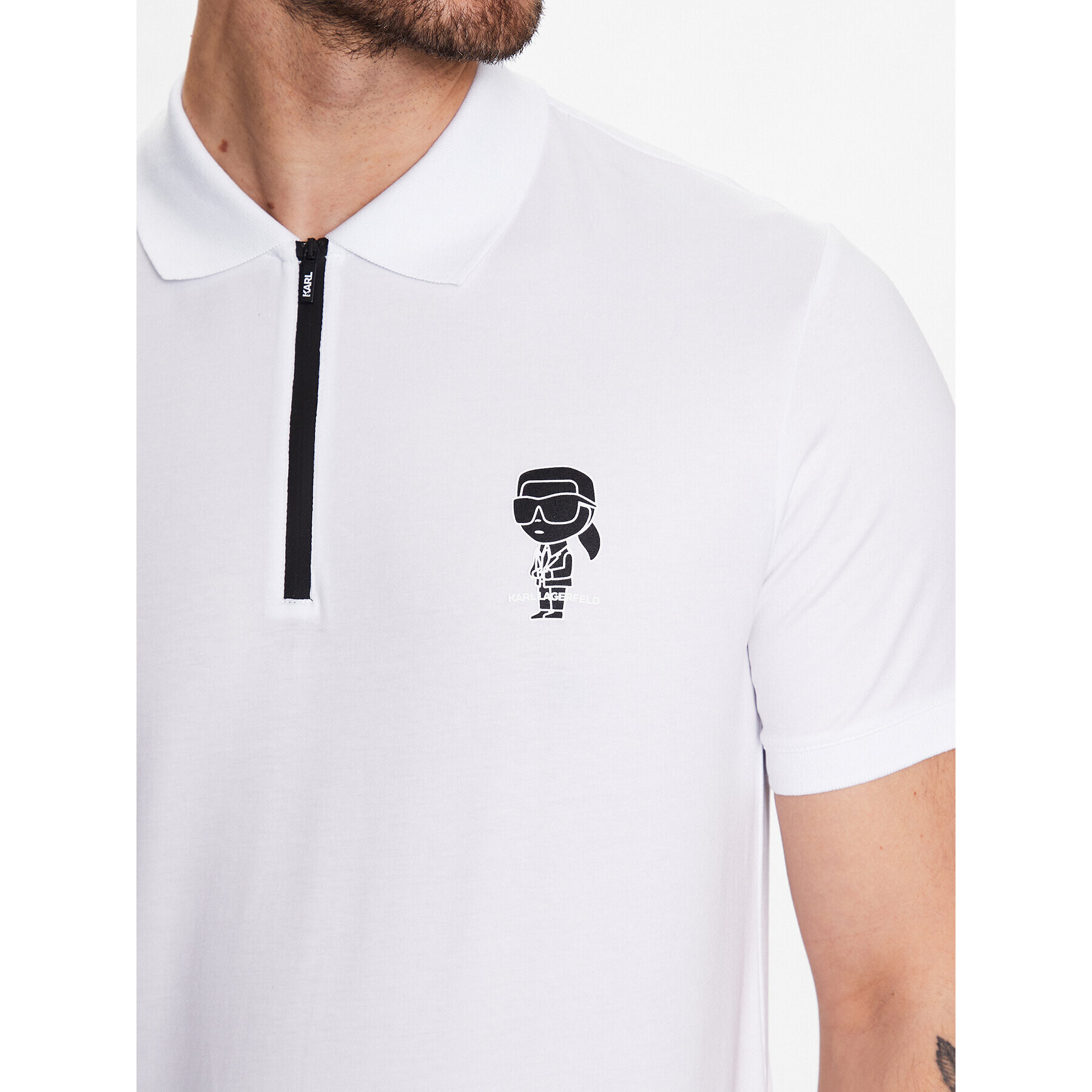 KARL LAGERFELD Polokošile 745081 531221 Bílá Regular Fit - Pepit.cz