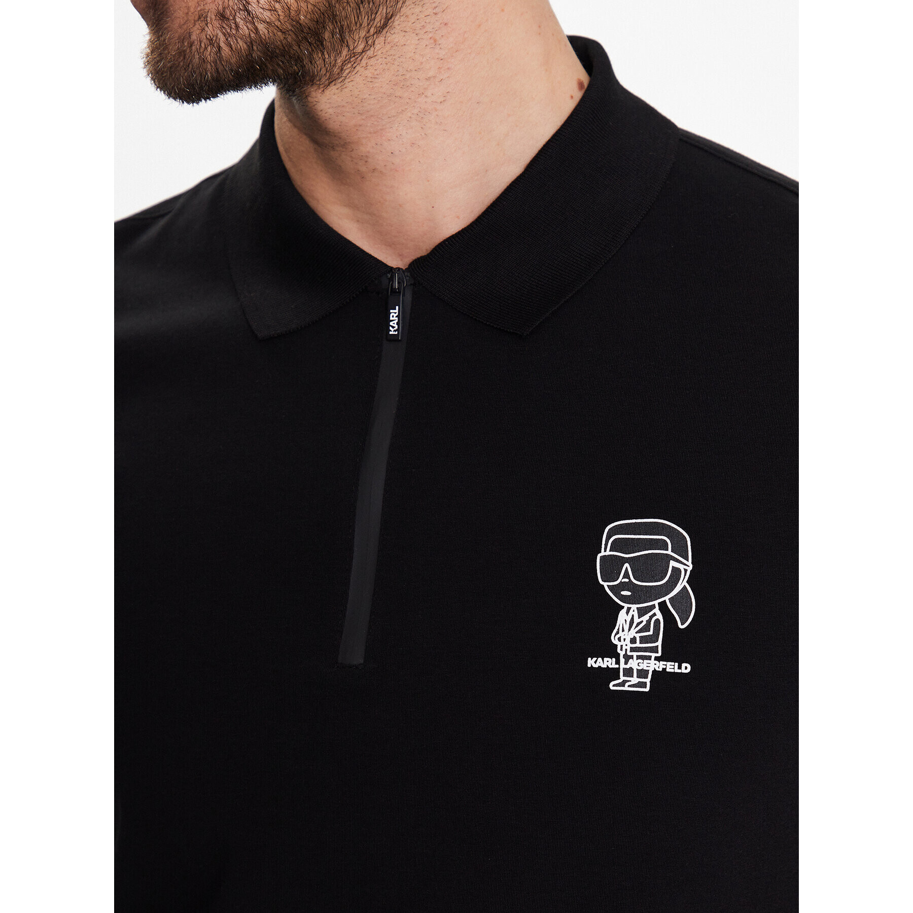 KARL LAGERFELD Polokošile 745081 531221 Černá Regular Fit - Pepit.cz