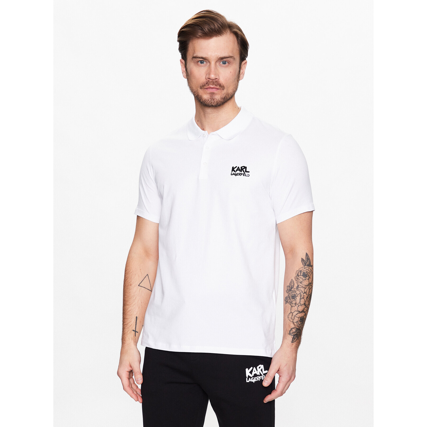 KARL LAGERFELD Polokošile 745082 531221 Bílá Regular Fit - Pepit.cz