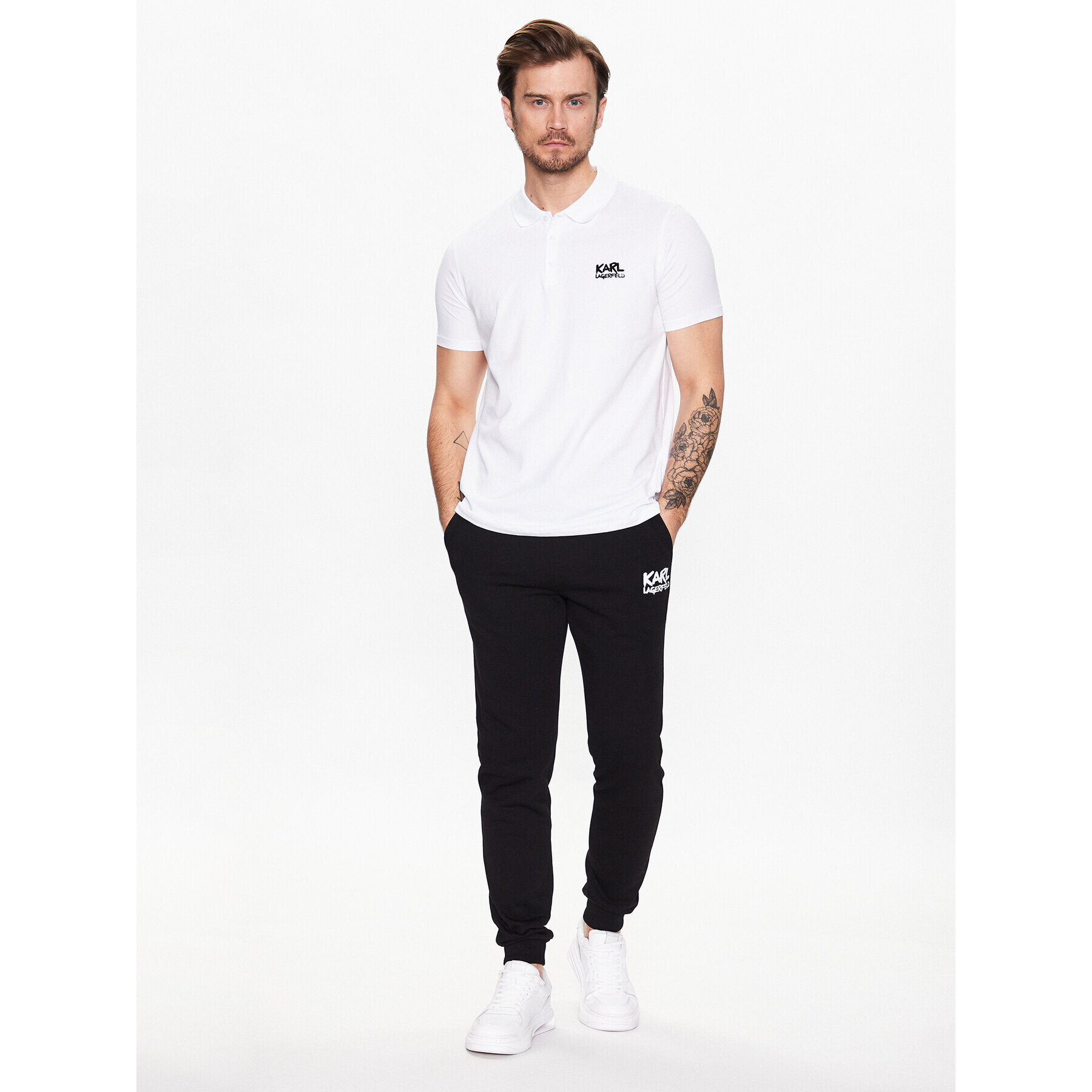 KARL LAGERFELD Polokošile 745082 531221 Bílá Regular Fit - Pepit.cz