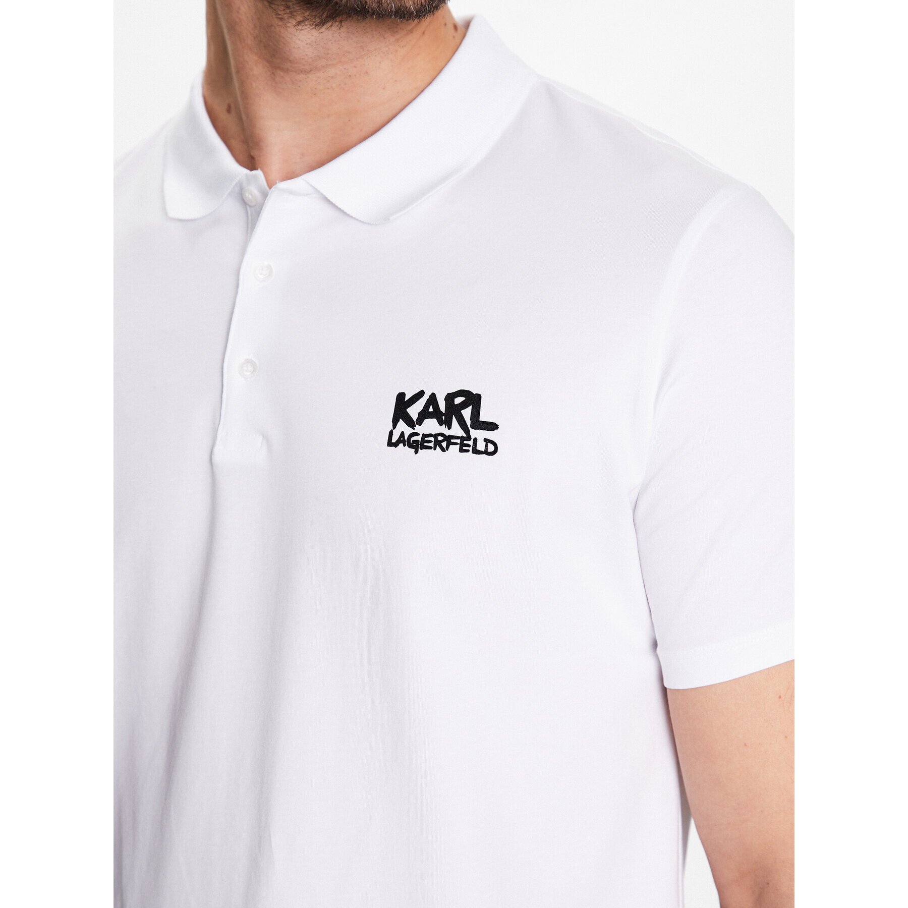 KARL LAGERFELD Polokošile 745082 531221 Bílá Regular Fit - Pepit.cz