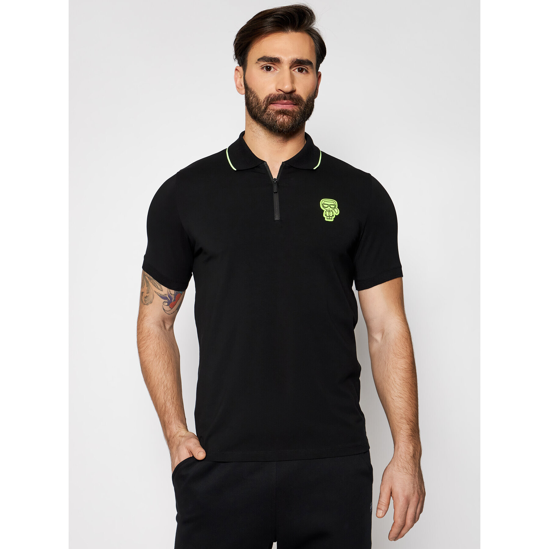 KARL LAGERFELD Polokošile 745091 511221 Černá Regular Fit - Pepit.cz