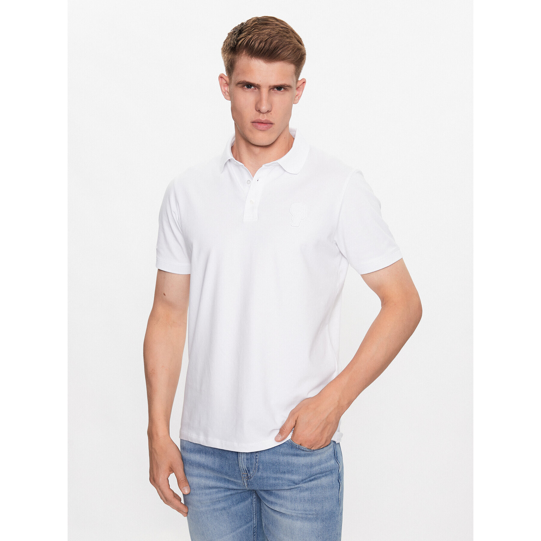 KARL LAGERFELD Polokošile 745401 533221 Bílá Regular Fit - Pepit.cz