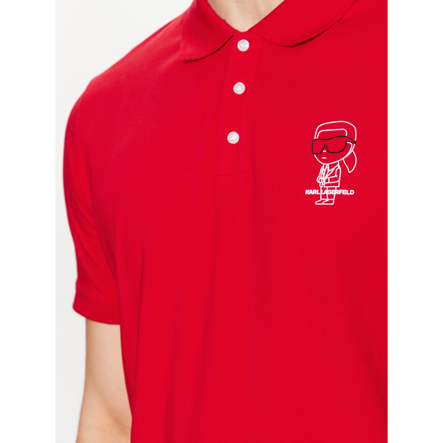 KARL LAGERFELD Polokošile 745420 532221 Červená Regular Fit - Pepit.cz