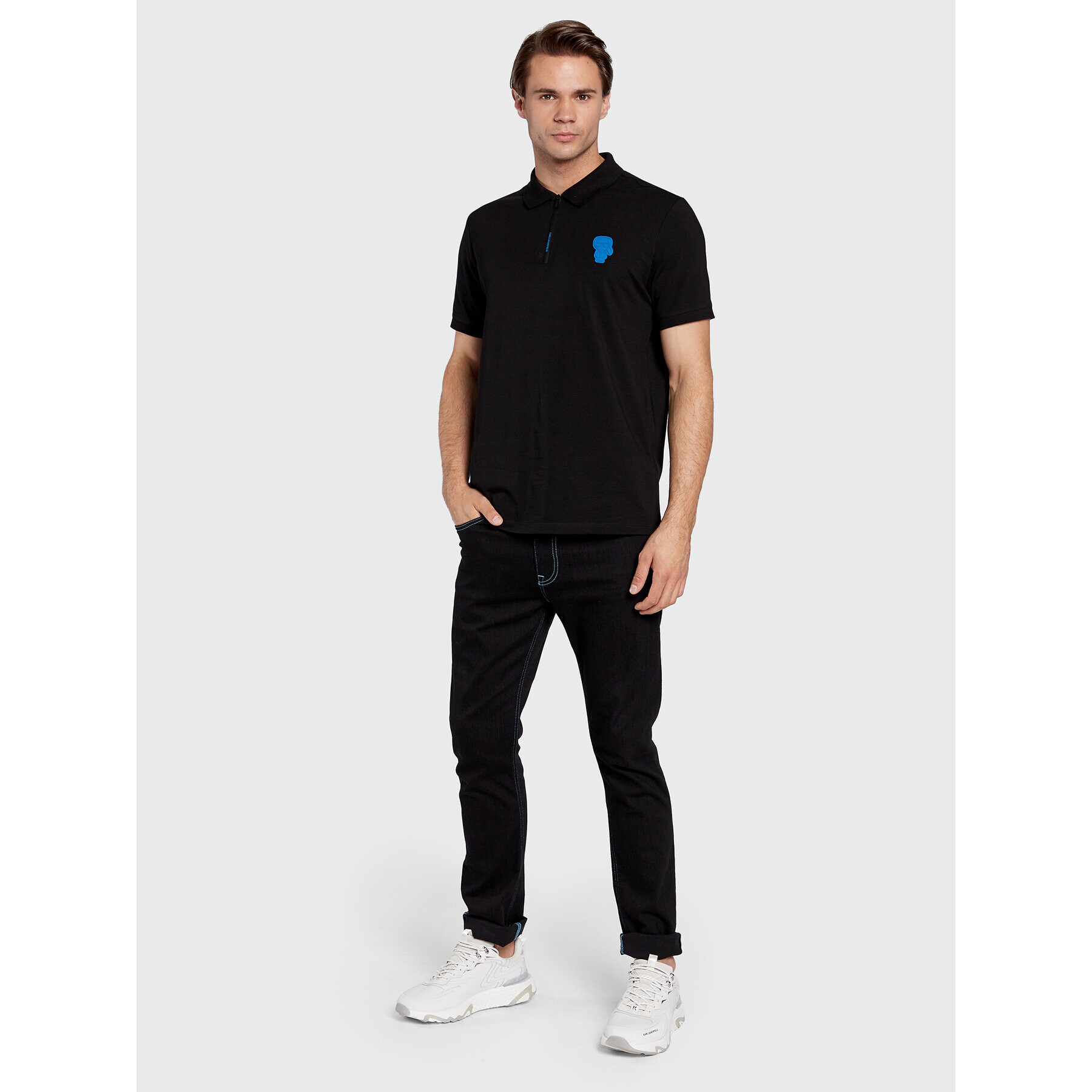 KARL LAGERFELD Polokošile 745421 524221 Černá Regular Fit - Pepit.cz