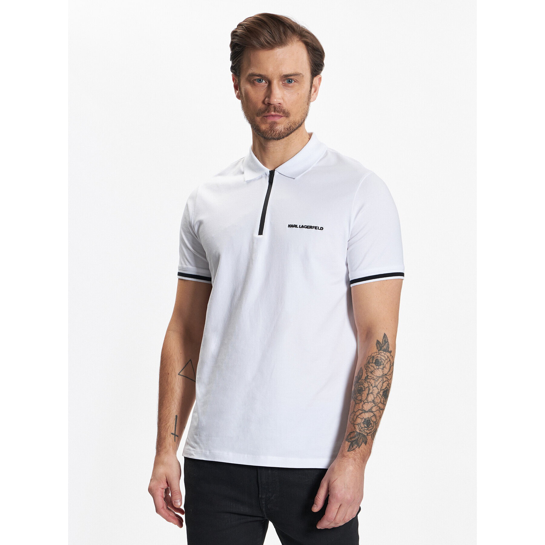 KARL LAGERFELD Polokošile 745422 532221 Bílá Regular Fit - Pepit.cz