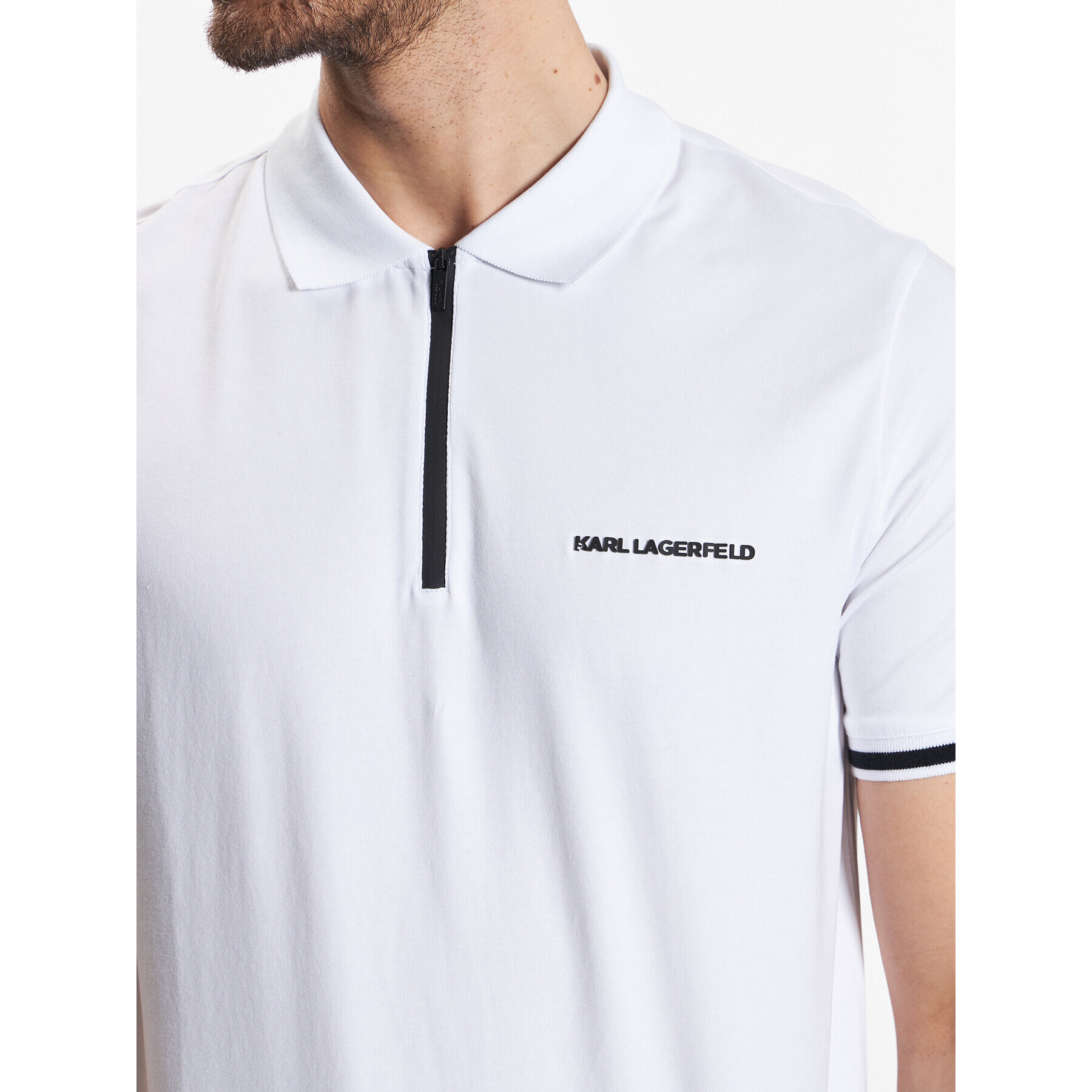 KARL LAGERFELD Polokošile 745422 532221 Bílá Regular Fit - Pepit.cz