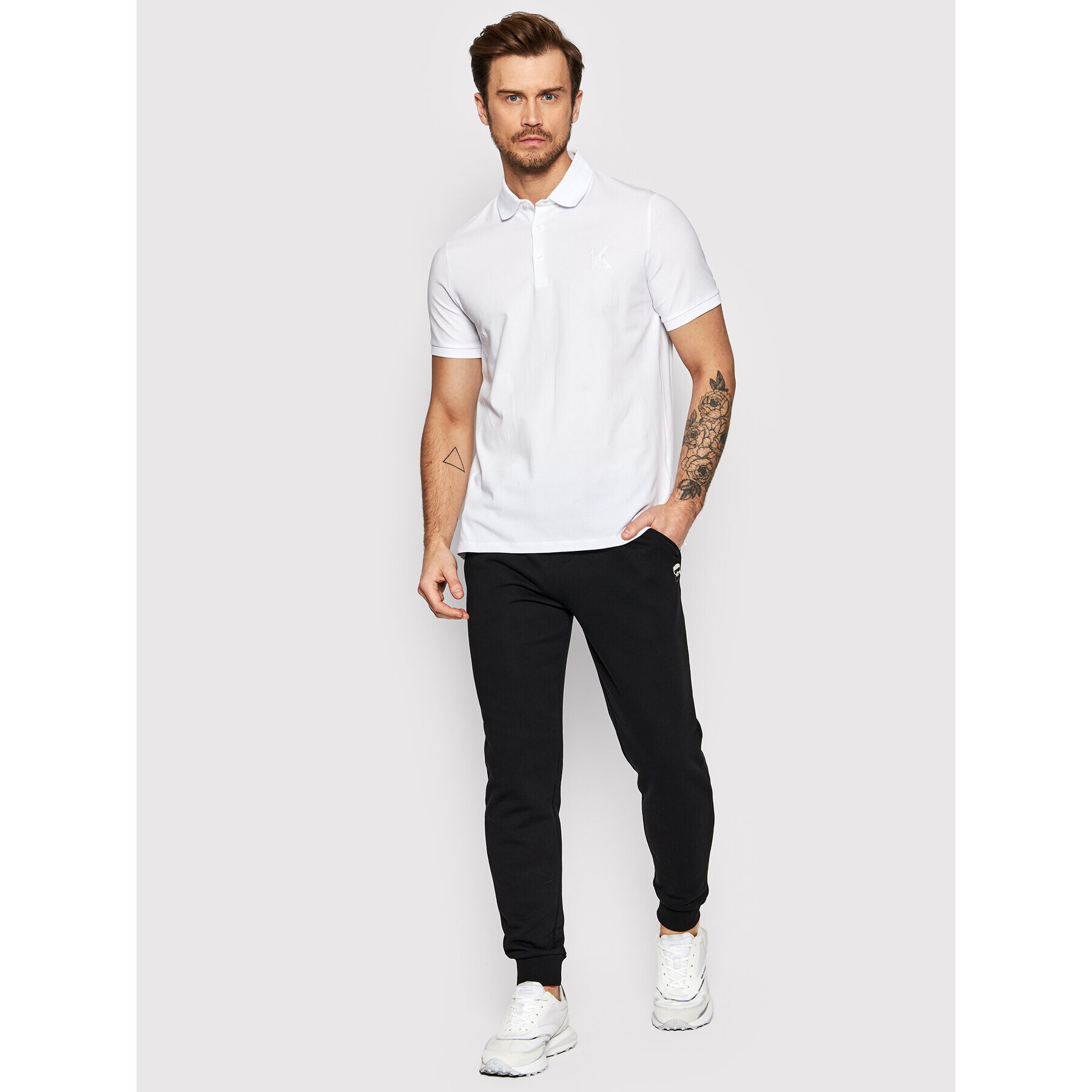 KARL LAGERFELD Polokošile 745890 500221 Bílá Regular Fit - Pepit.cz