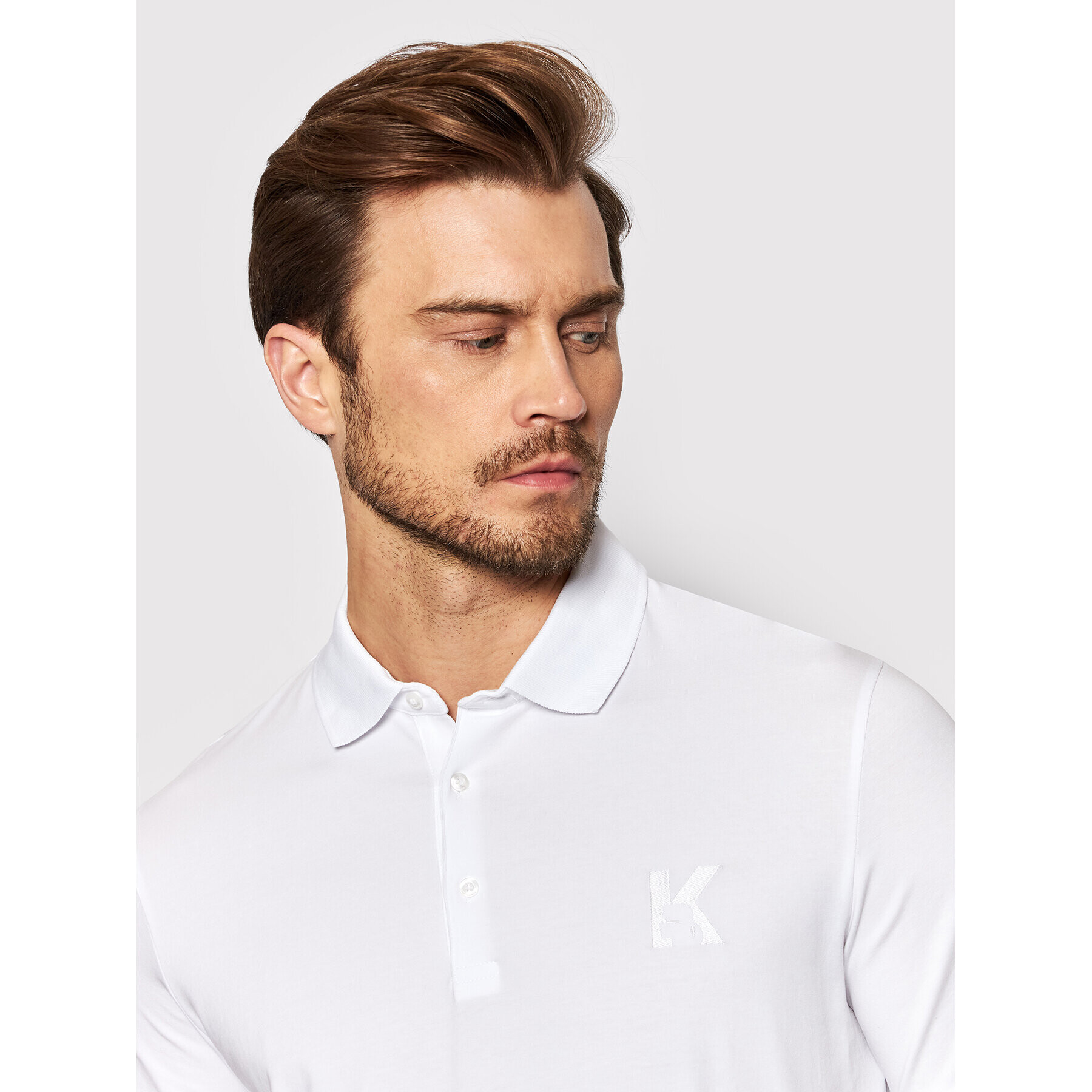 KARL LAGERFELD Polokošile 745890 500221 Bílá Regular Fit - Pepit.cz