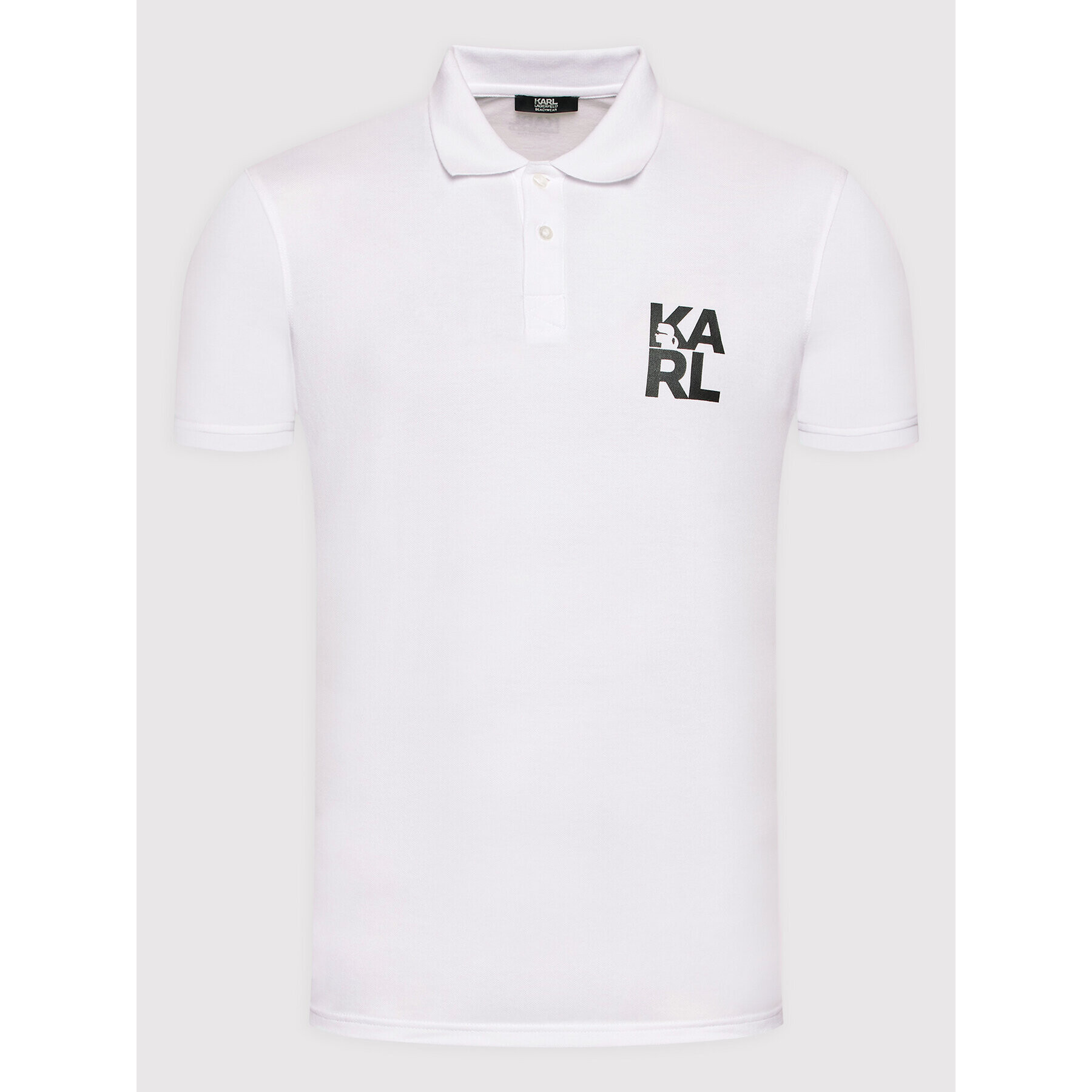 KARL LAGERFELD Polokošile KL22MPL01 Bílá Regular Fit - Pepit.cz