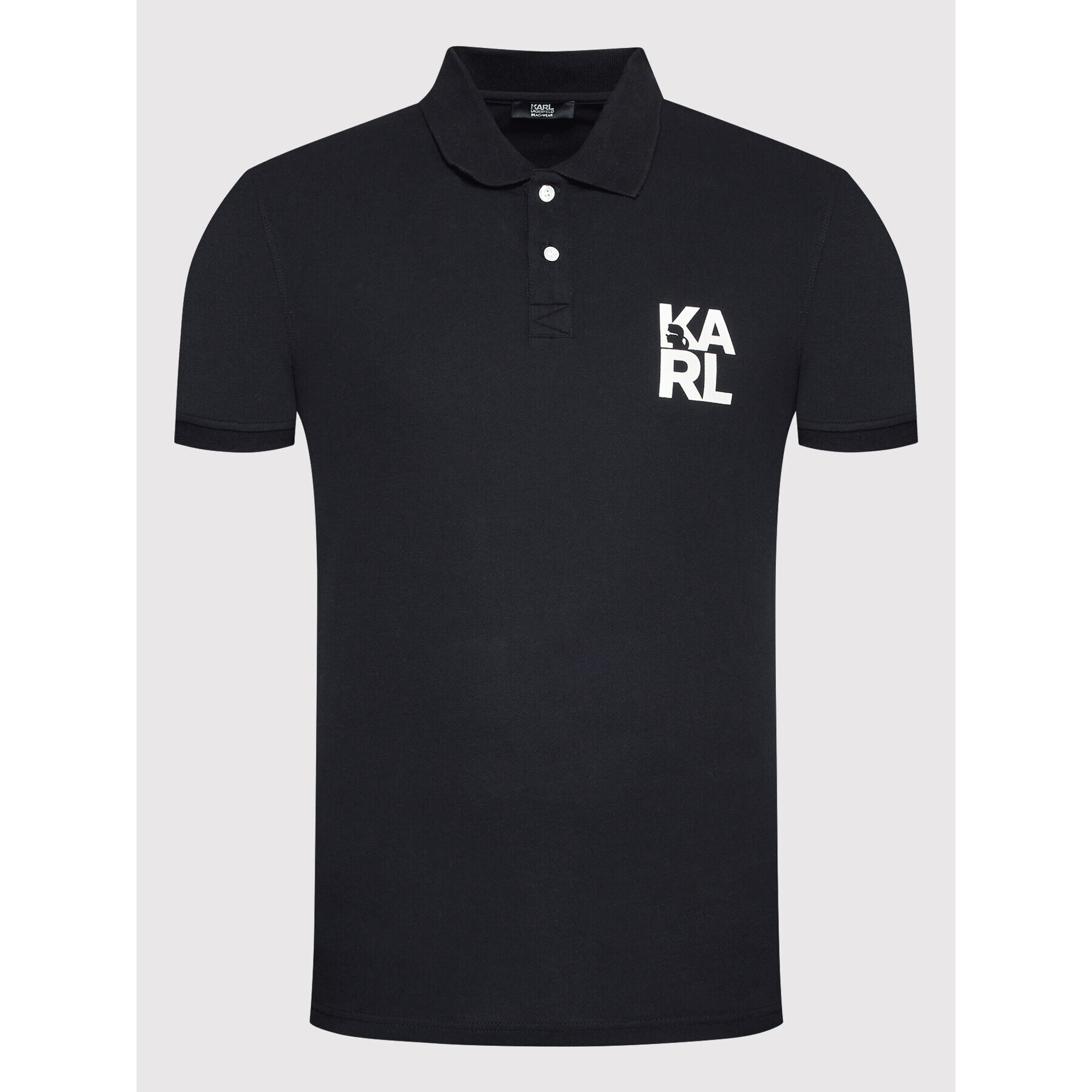 KARL LAGERFELD Polokošile KL22MPL01 Černá Regular Fit - Pepit.cz