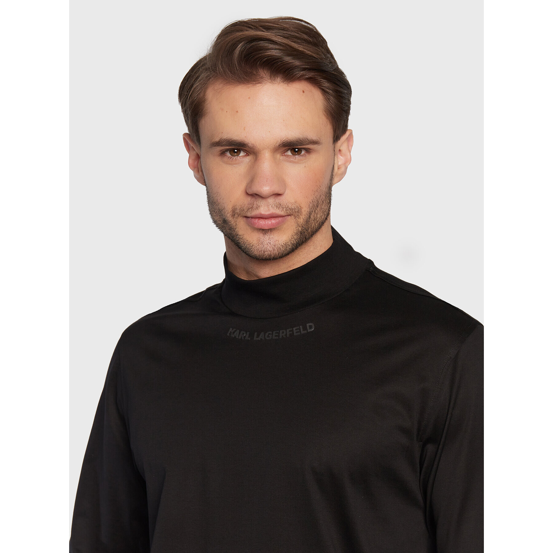 KARL LAGERFELD S dlouhým rukávem 755001 524200 Černá Regular Fit - Pepit.cz