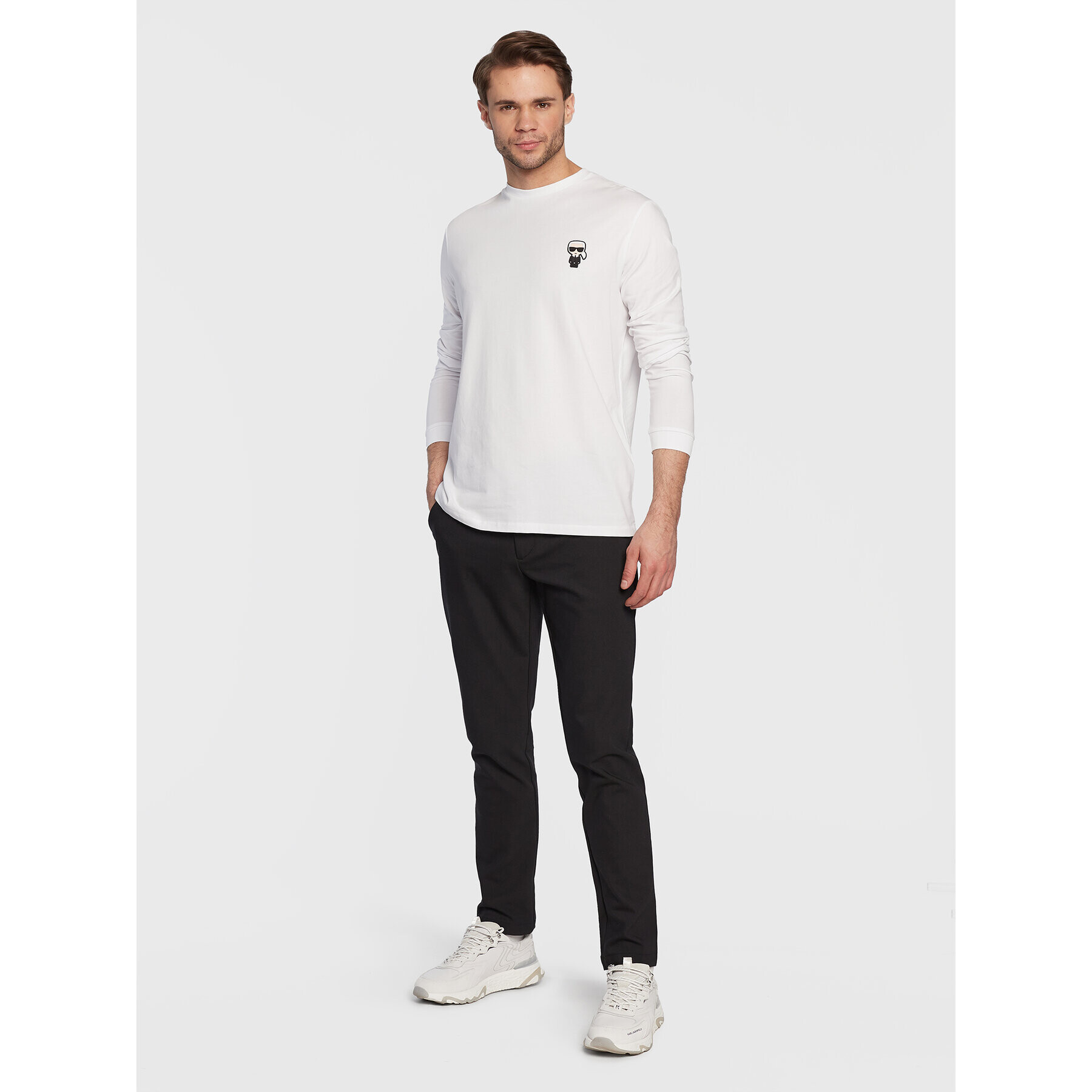 KARL LAGERFELD S dlouhým rukávem 755005 524221 Bílá Regular Fit - Pepit.cz