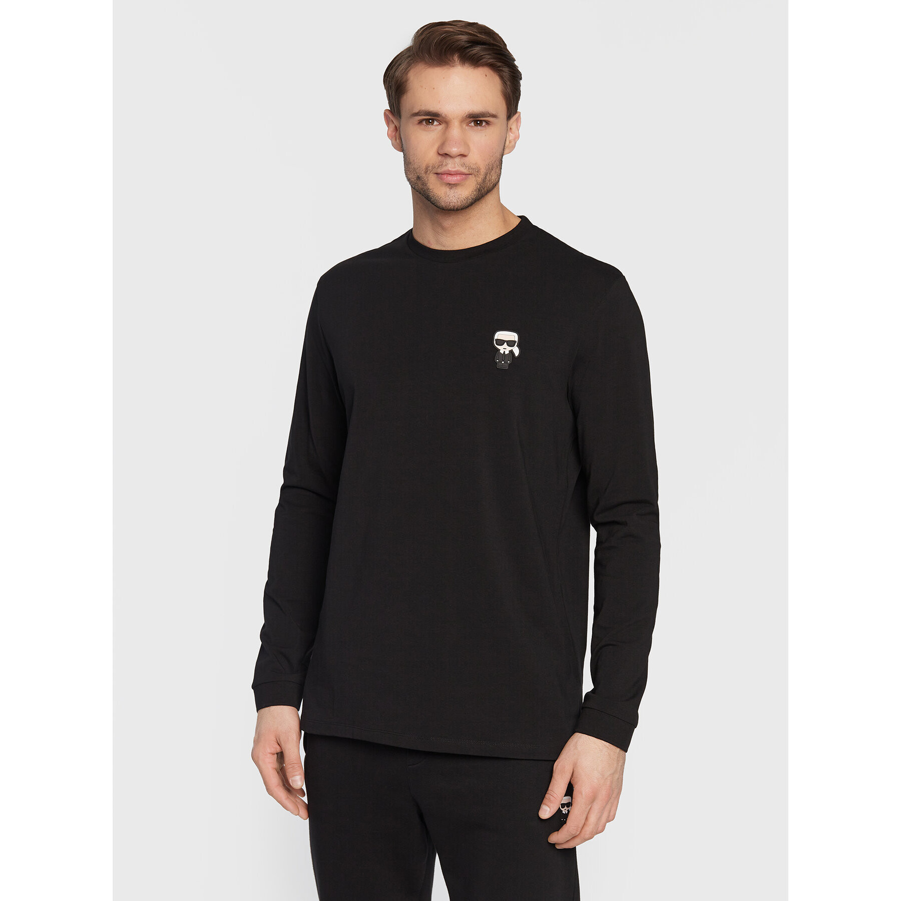 KARL LAGERFELD S dlouhým rukávem 755005 524221 Černá Regular Fit - Pepit.cz