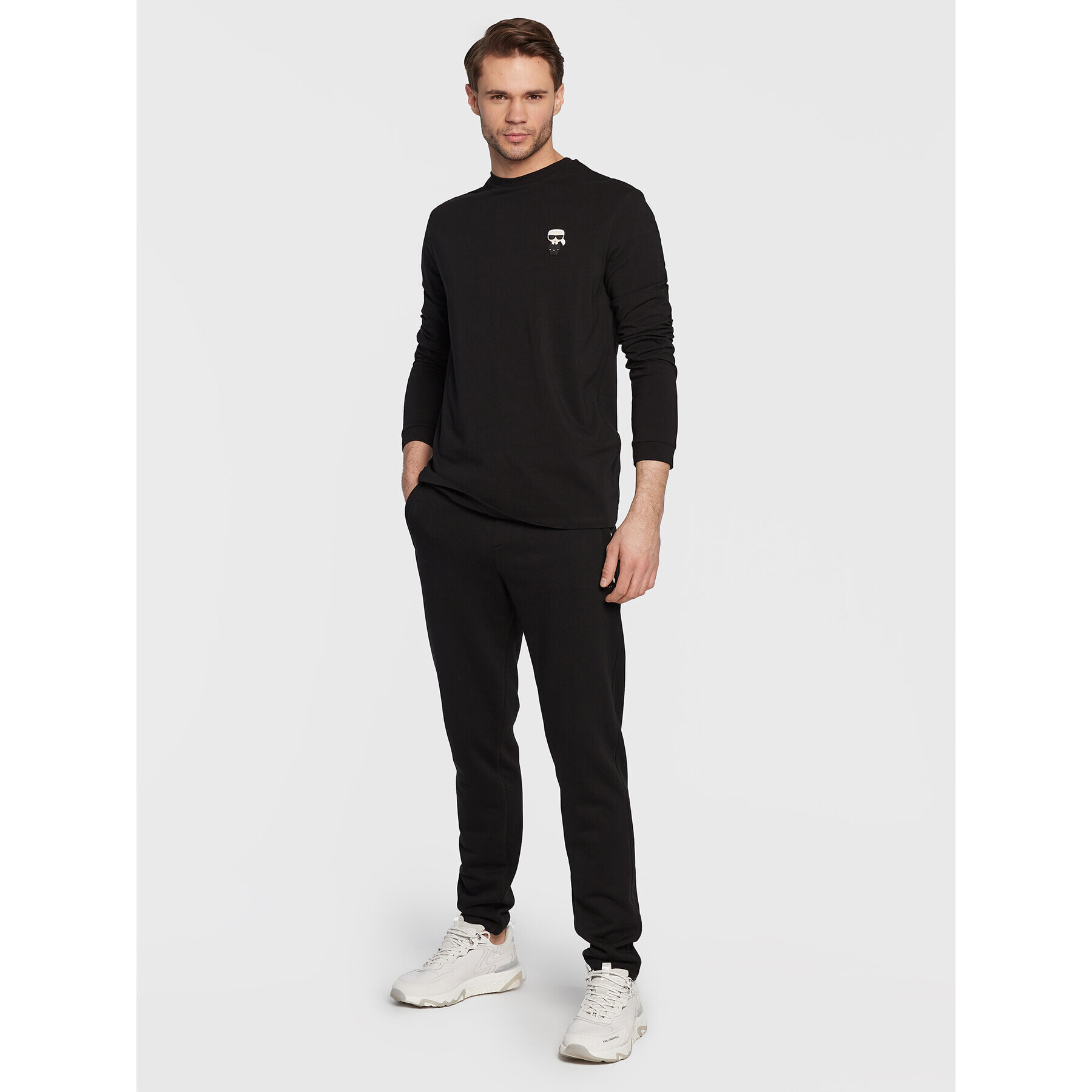 KARL LAGERFELD S dlouhým rukávem 755005 524221 Černá Regular Fit - Pepit.cz