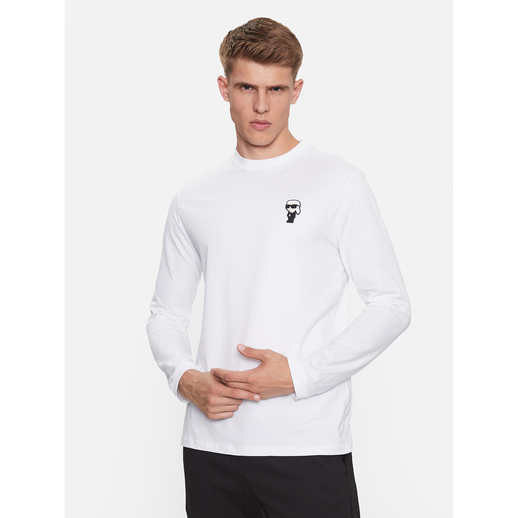 KARL LAGERFELD S dlouhým rukávem 755005 534221 Bílá Regular Fit - Pepit.cz