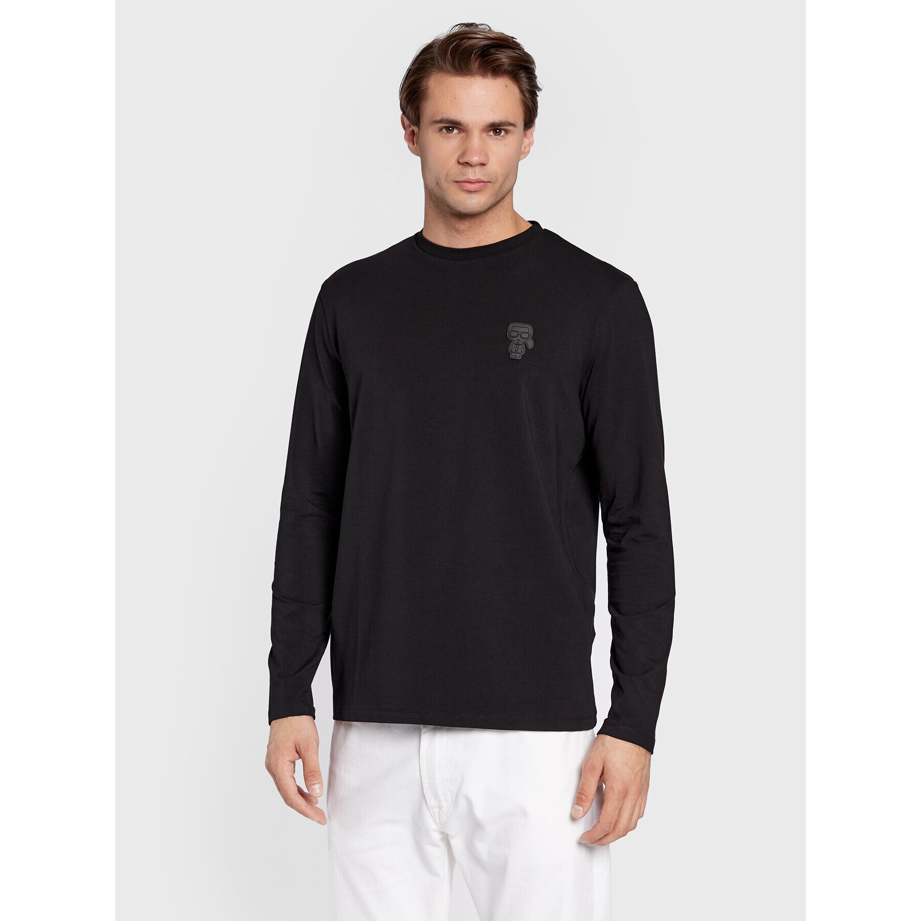 KARL LAGERFELD S dlouhým rukávem 755028 524221 Černá Regular Fit - Pepit.cz