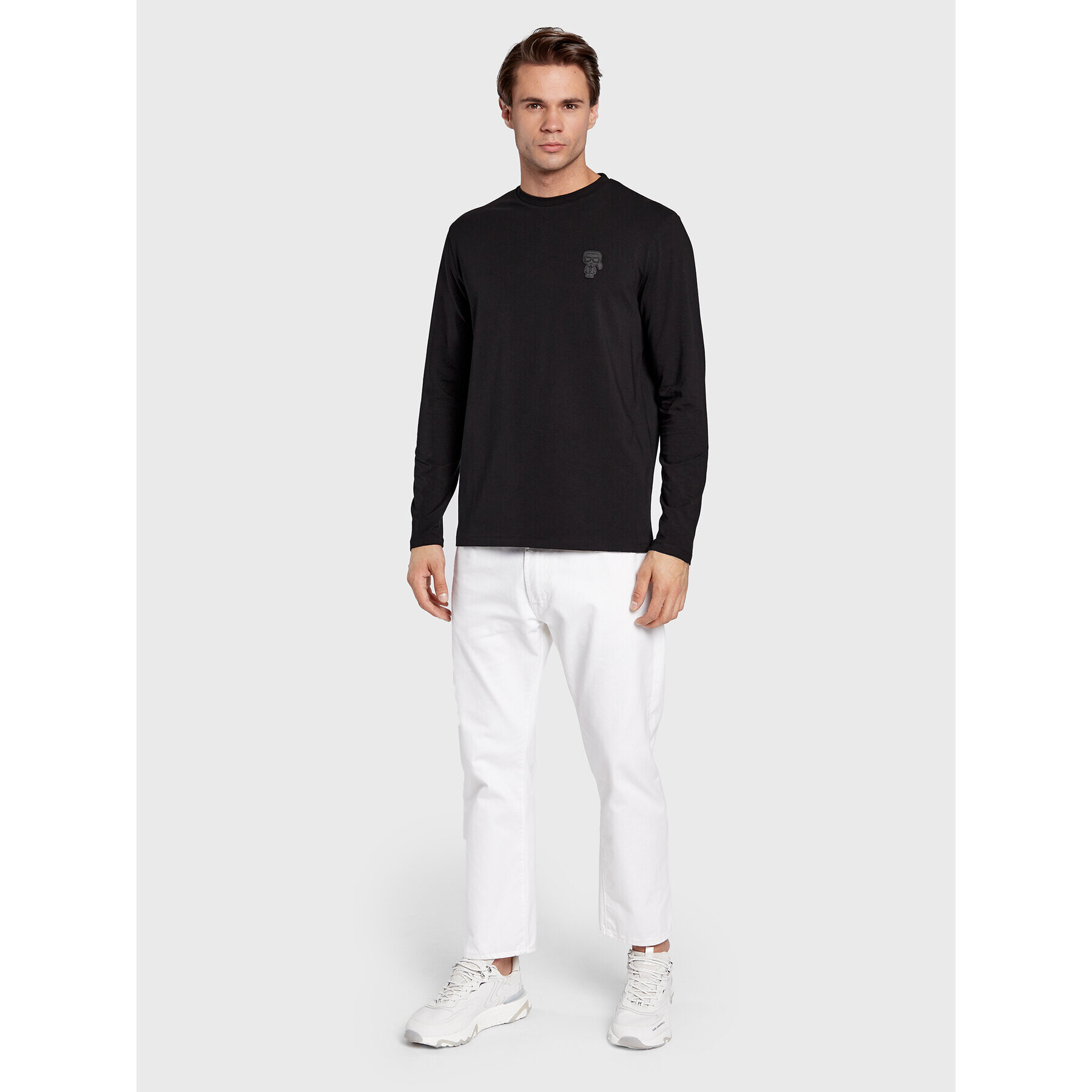 KARL LAGERFELD S dlouhým rukávem 755028 524221 Černá Regular Fit - Pepit.cz