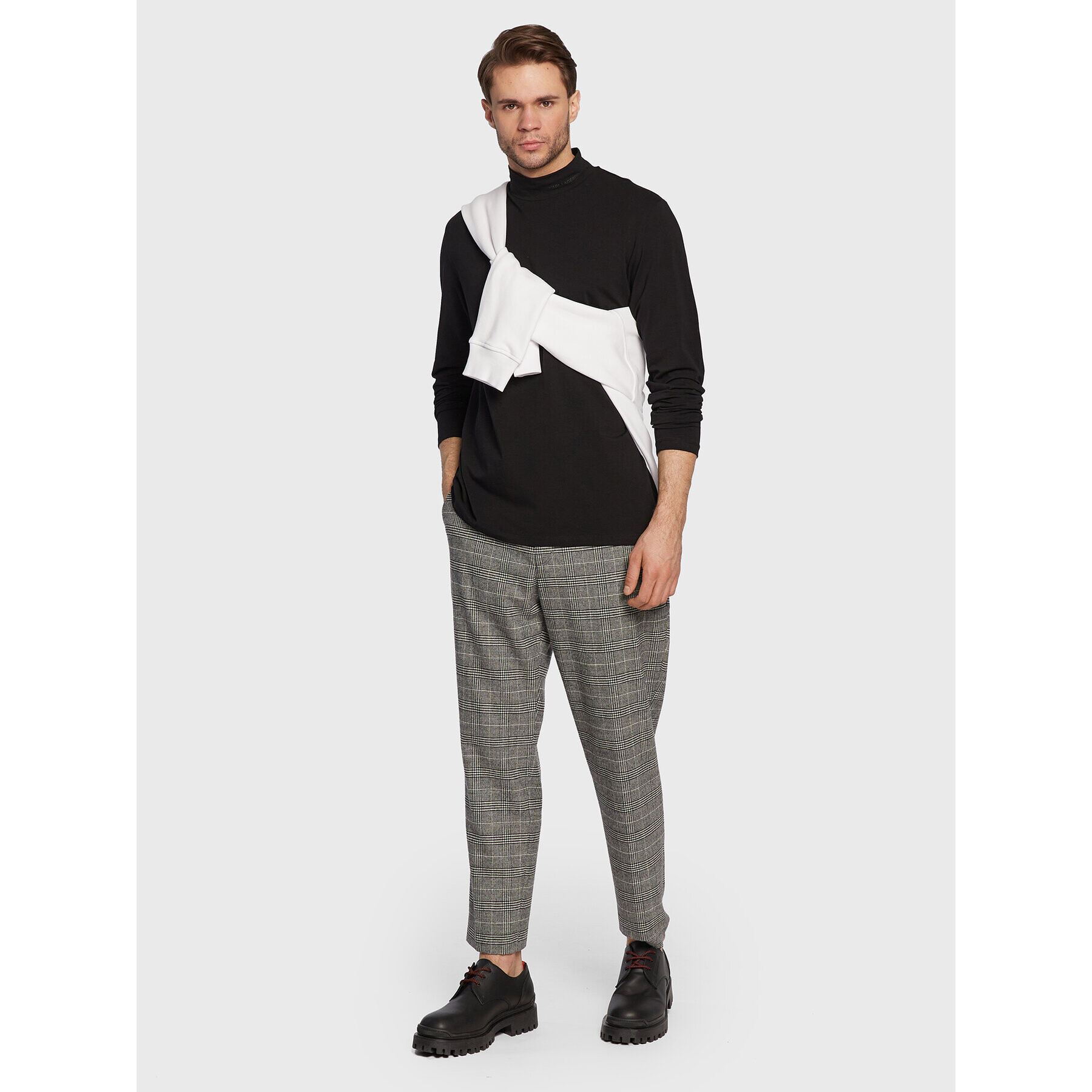 KARL LAGERFELD S dlouhým rukávem 755031 524221 Černá Slim Fit - Pepit.cz