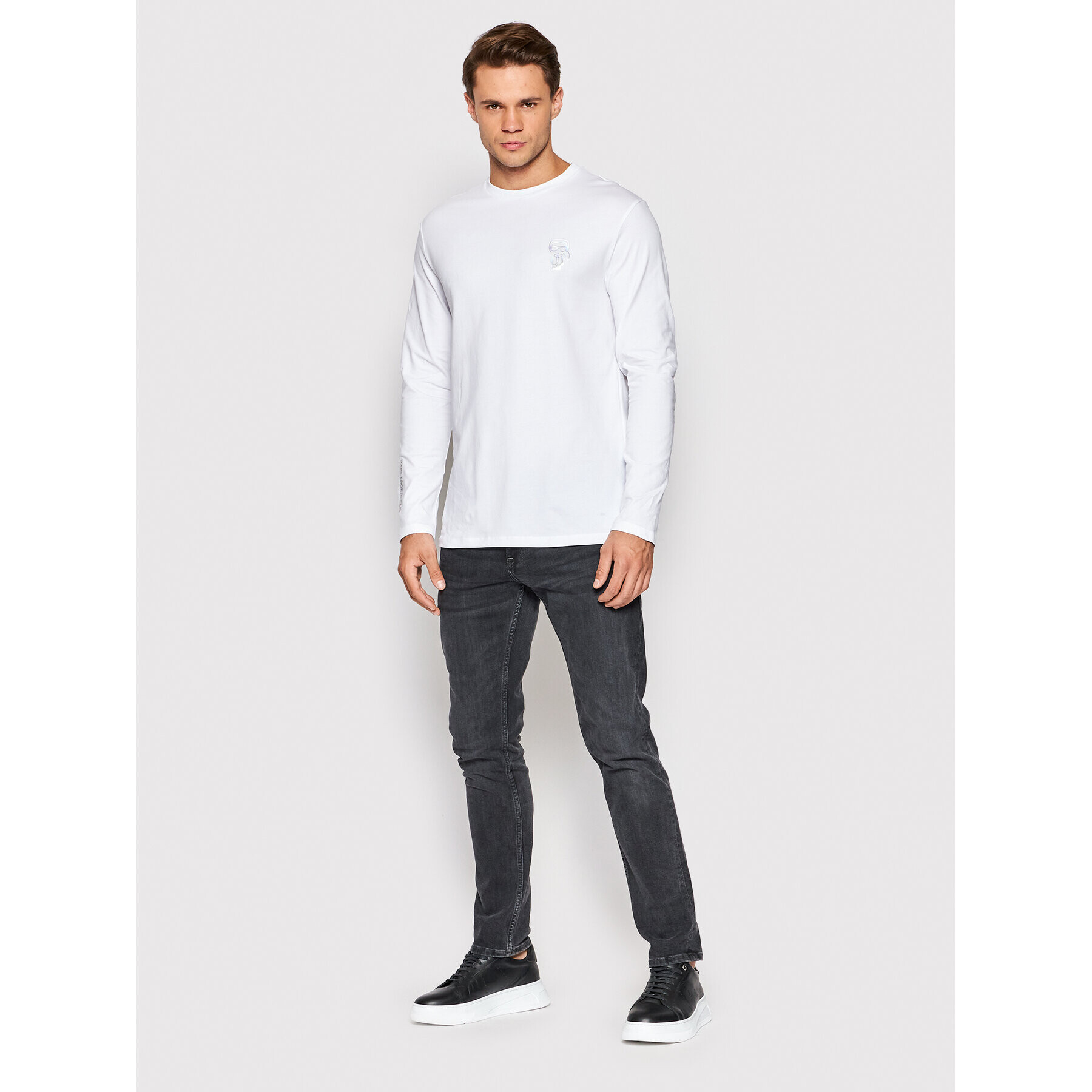 KARL LAGERFELD S dlouhým rukávem 755084 523221 Bílá Regular Fit - Pepit.cz