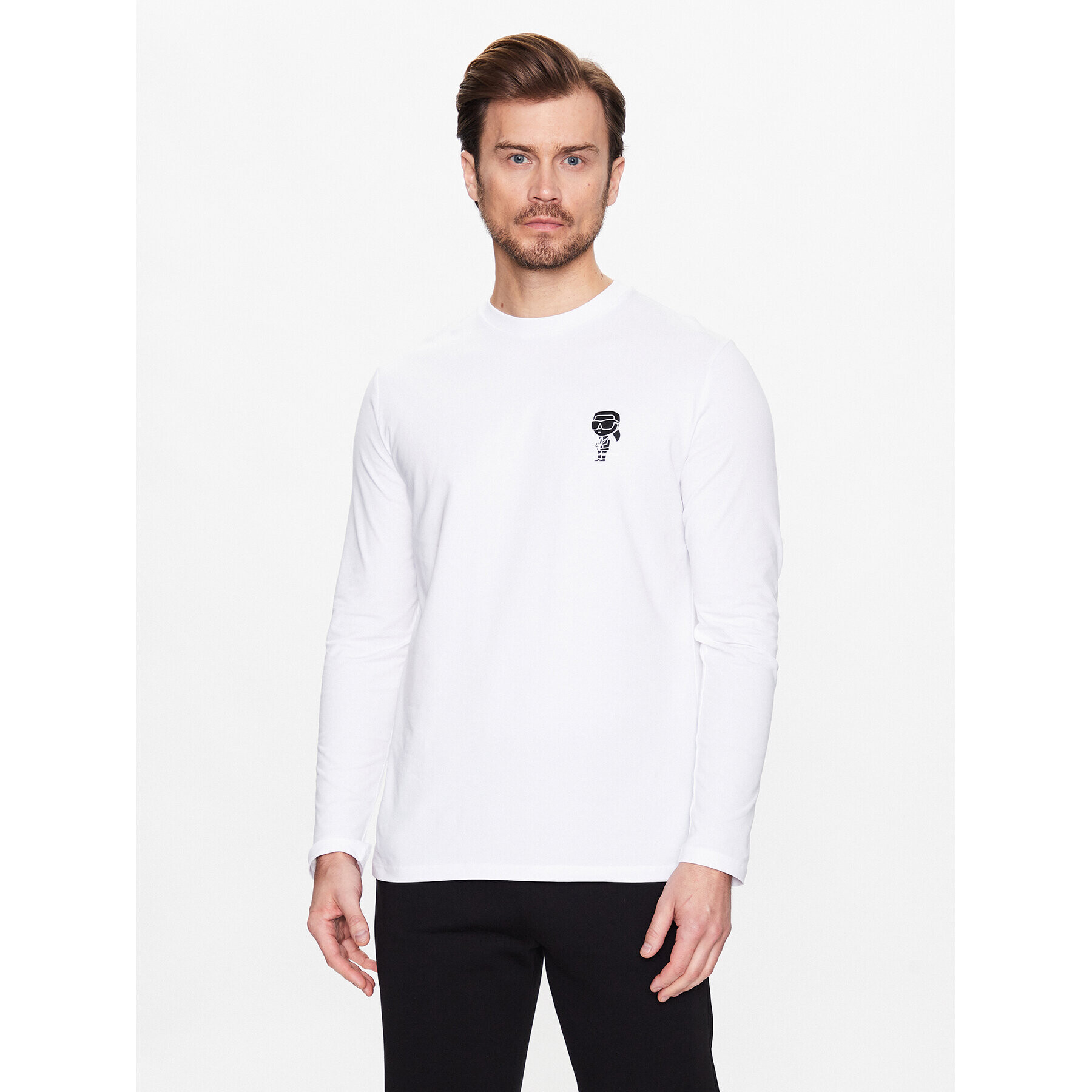 KARL LAGERFELD S dlouhým rukávem 755087 531221 Bílá Regular Fit - Pepit.cz