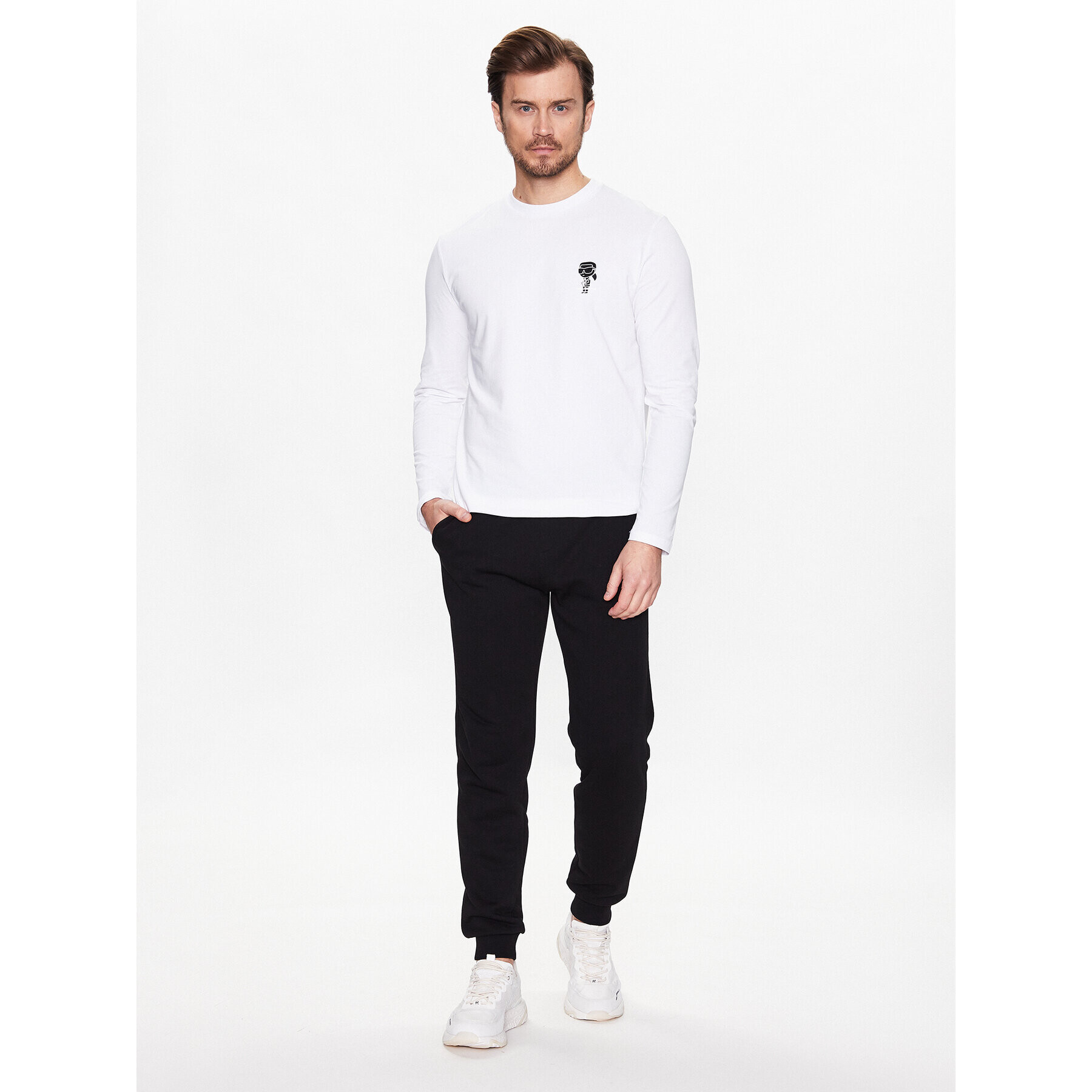 KARL LAGERFELD S dlouhým rukávem 755087 531221 Bílá Regular Fit - Pepit.cz