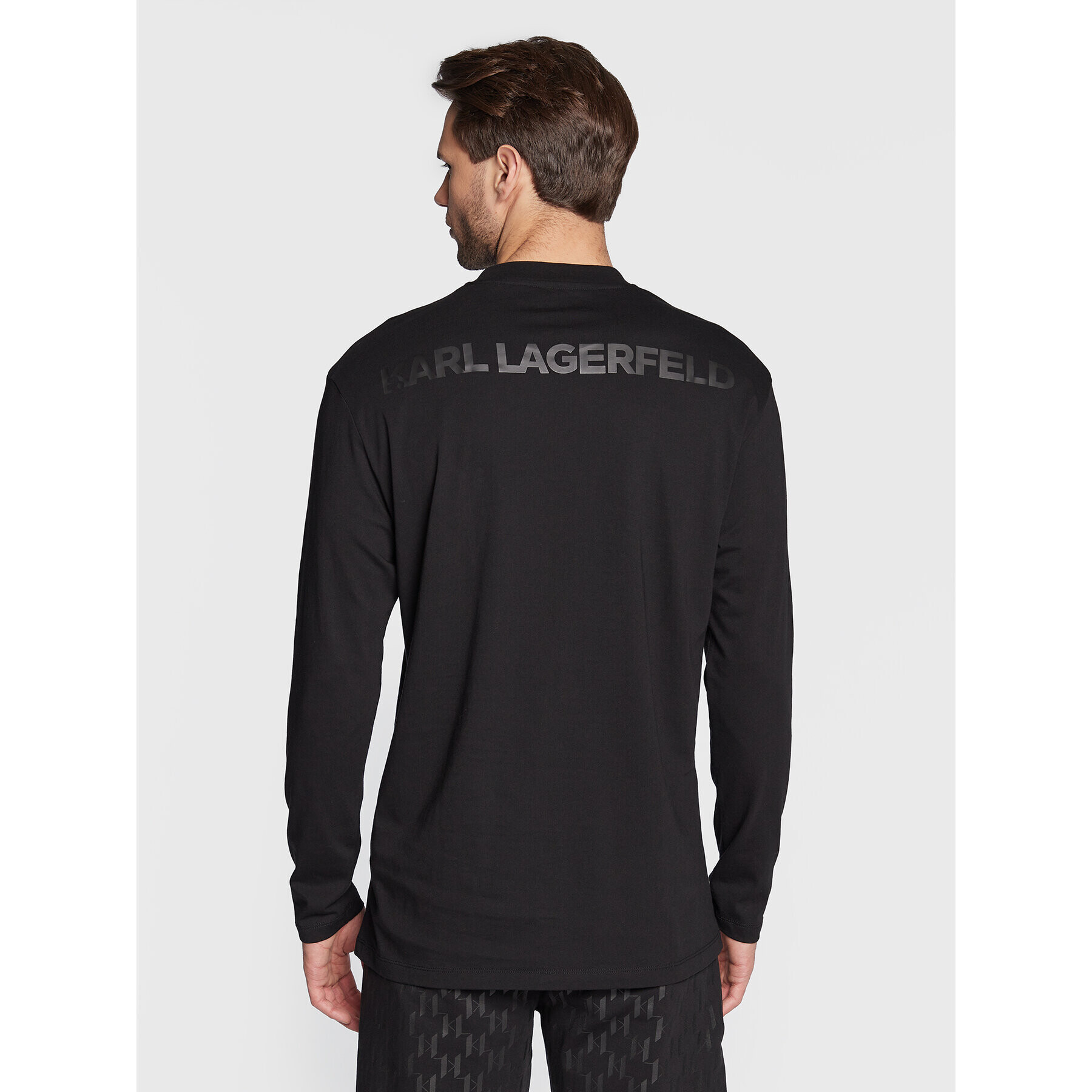 KARL LAGERFELD S dlouhým rukávem 755229 524224 Černá Regular Fit - Pepit.cz