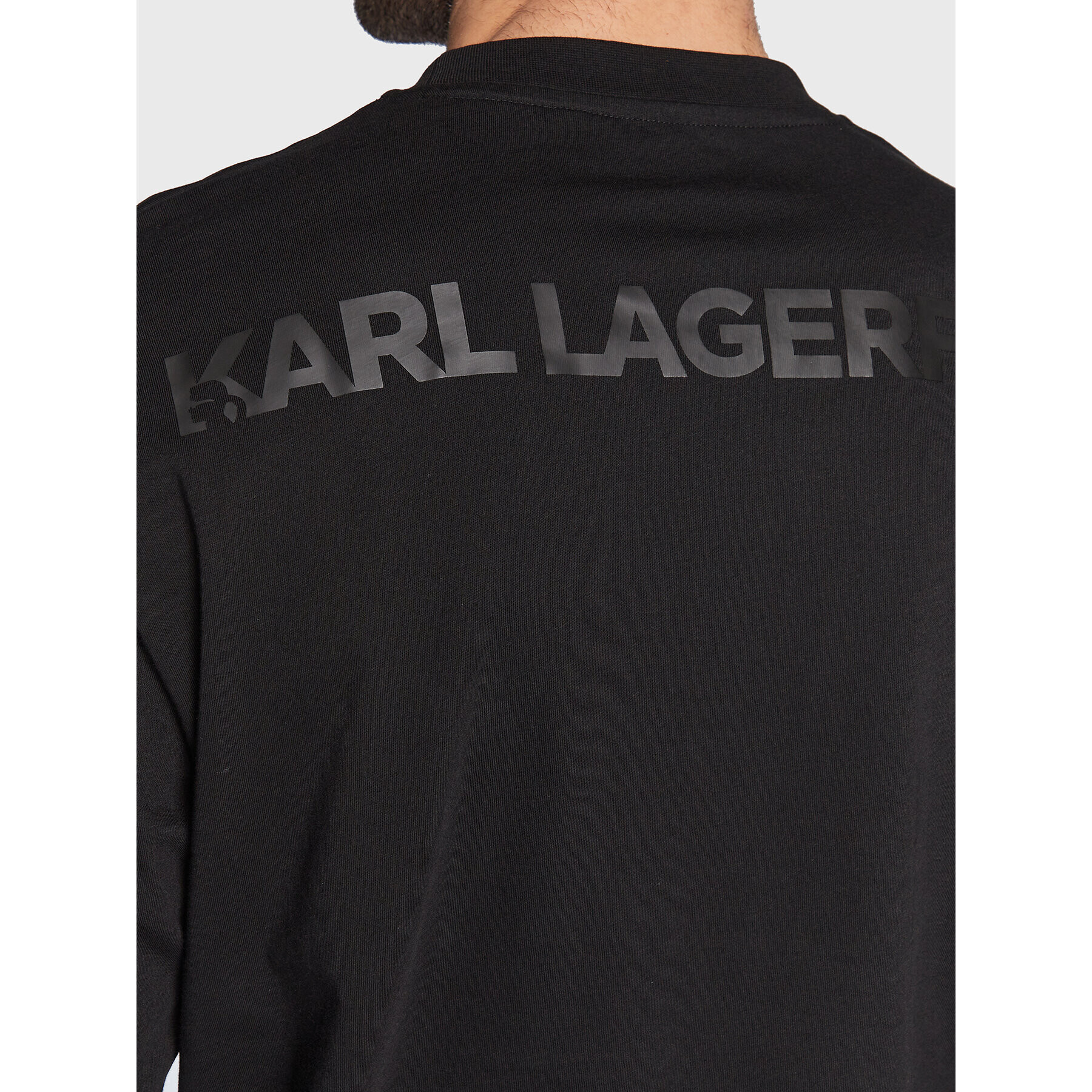 KARL LAGERFELD S dlouhým rukávem 755229 524224 Černá Regular Fit - Pepit.cz