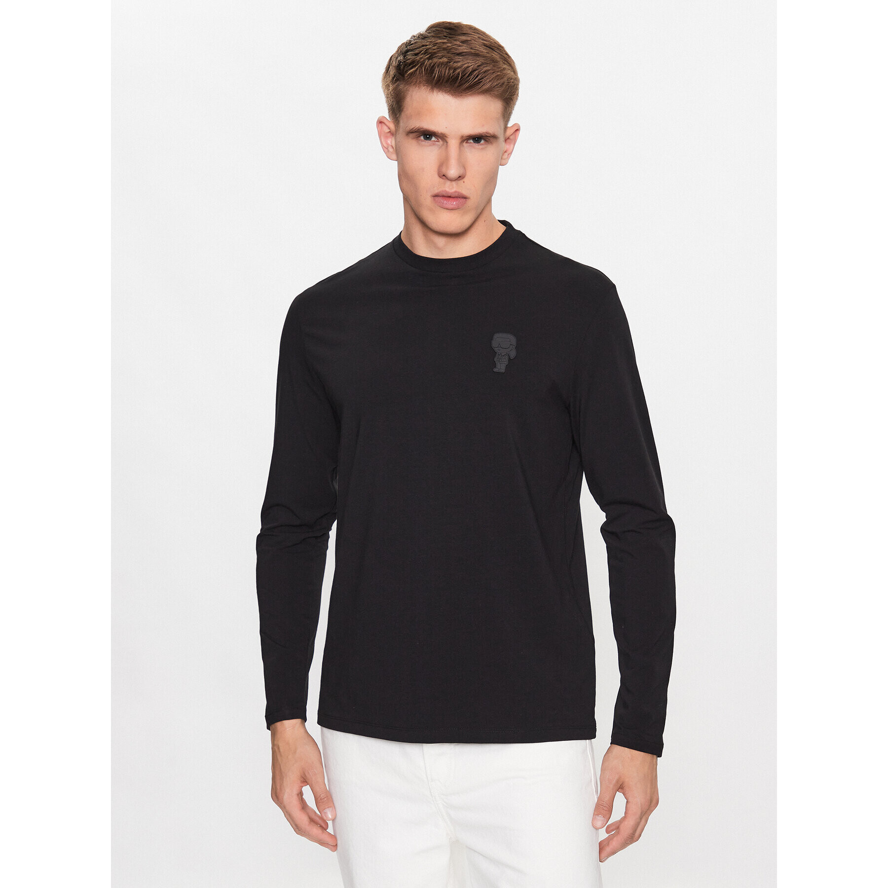 KARL LAGERFELD S dlouhým rukávem 755401 533221 Černá Regular Fit - Pepit.cz