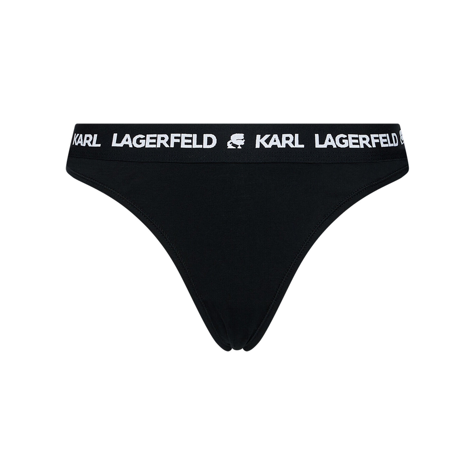 KARL LAGERFELD Sada 2 kusů string kalhotek Logo Set 211W2126 Černá - Pepit.cz