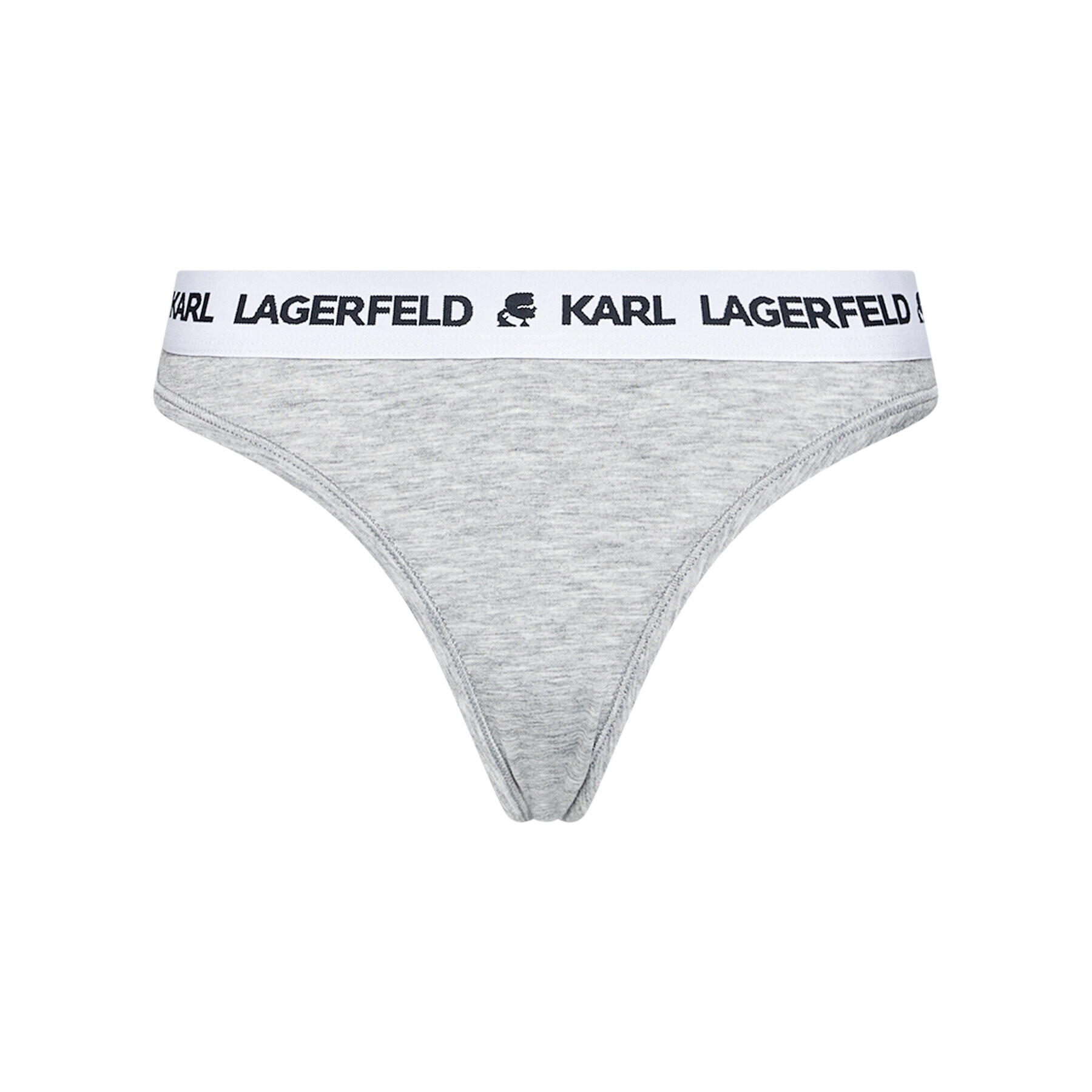 KARL LAGERFELD Sada 2 kusů string kalhotek Logo Set 211W2126 Šedá - Pepit.cz