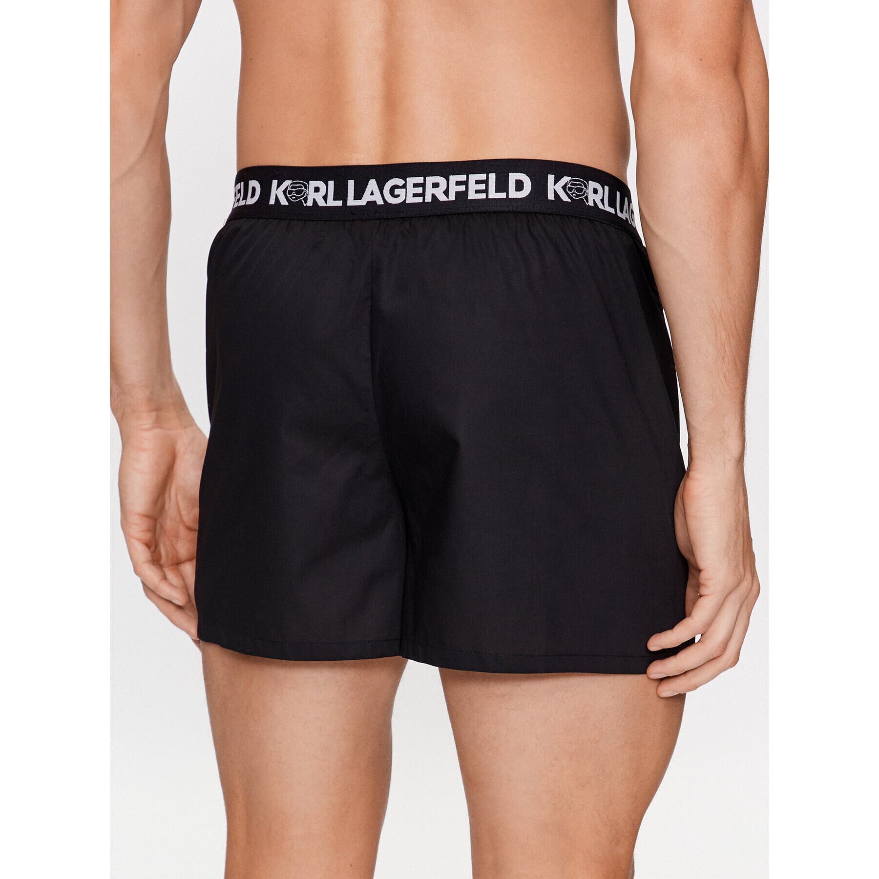 KARL LAGERFELD Sada 3 kusů boxerek Ikonik 2.0 Woven Boxer (X3) 235M2115 Černá - Pepit.cz