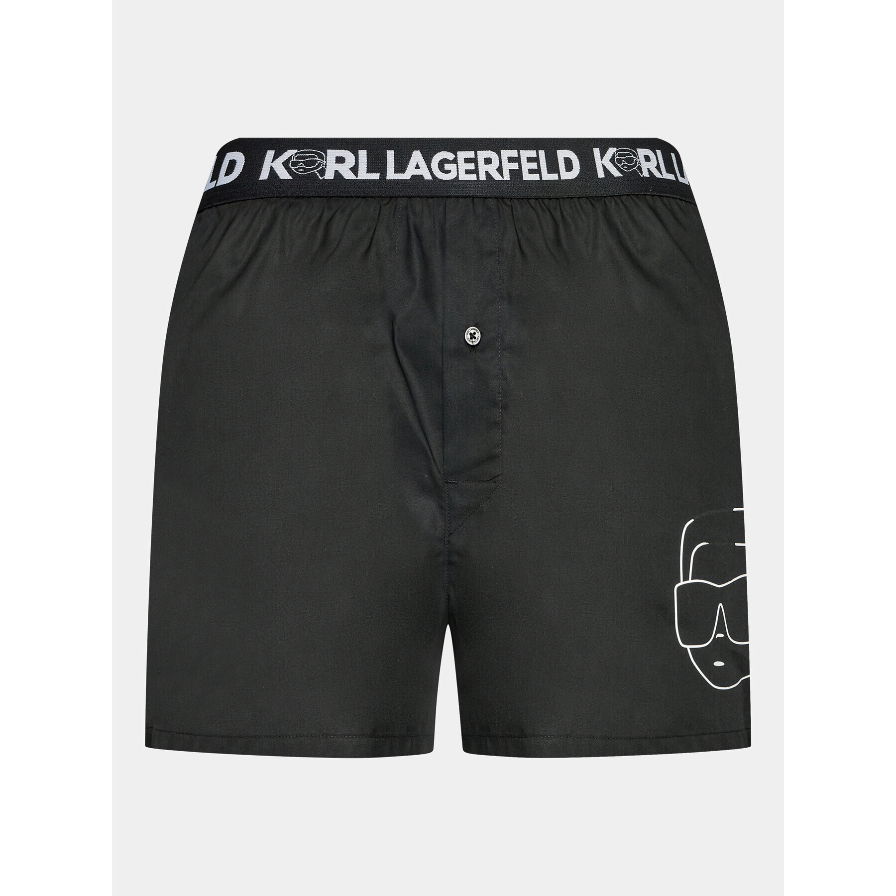 KARL LAGERFELD Sada 3 kusů boxerek Ikonik 2.0 Woven Boxer (X3) 235M2115 Černá - Pepit.cz