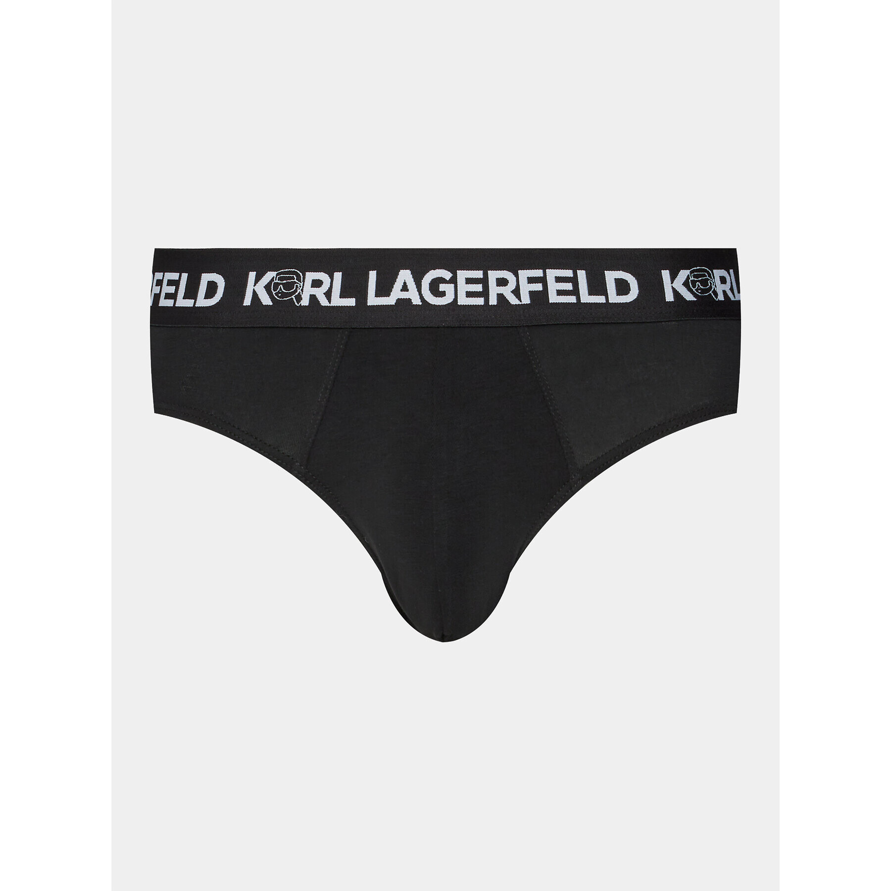 KARL LAGERFELD Sada 3 kusů slipů Ikonik 2.0 Brief Set (Pack 3) 236M2101 Černá - Pepit.cz