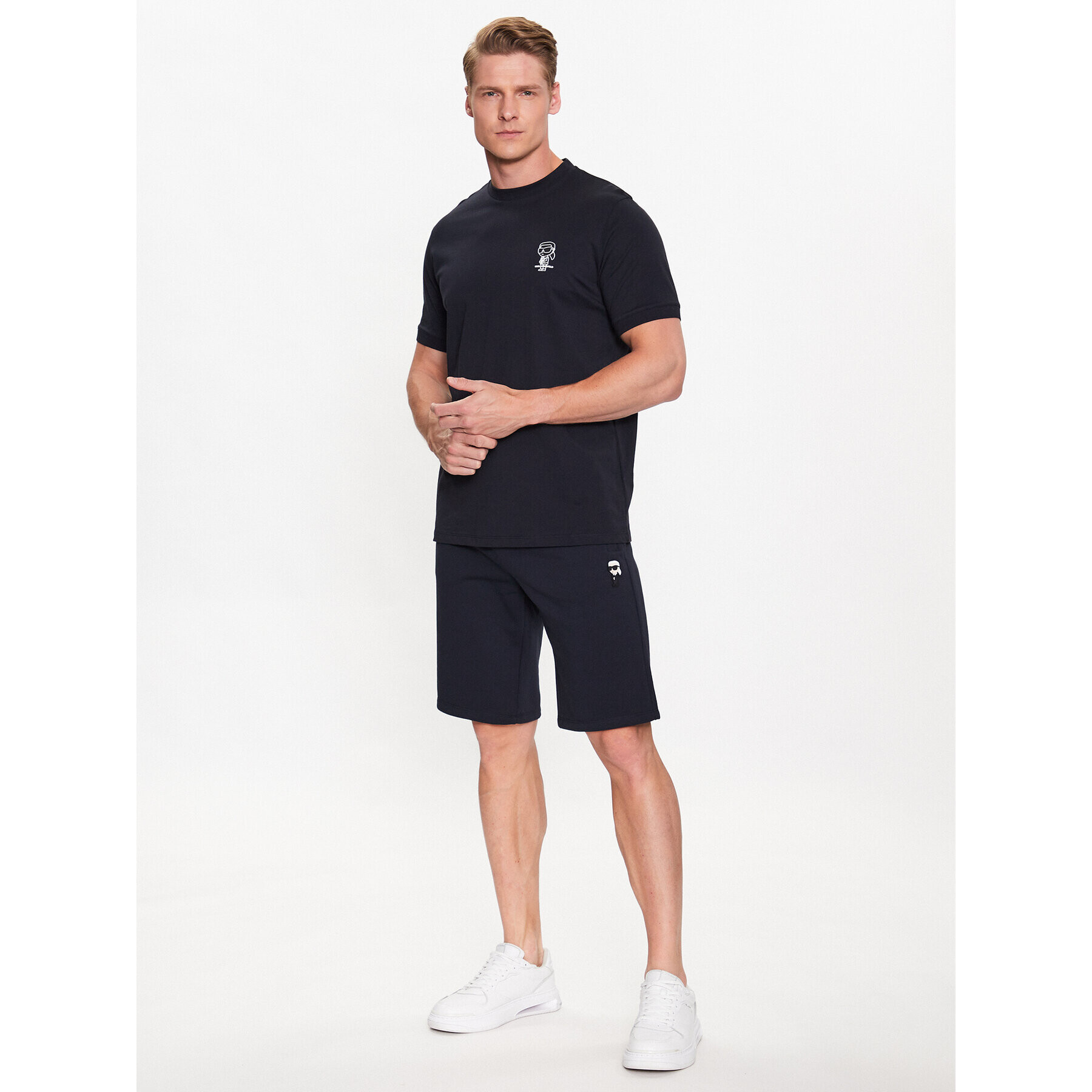 KARL LAGERFELD Sportovní kraťasy 705046 532900 Tmavomodrá Regular Fit - Pepit.cz