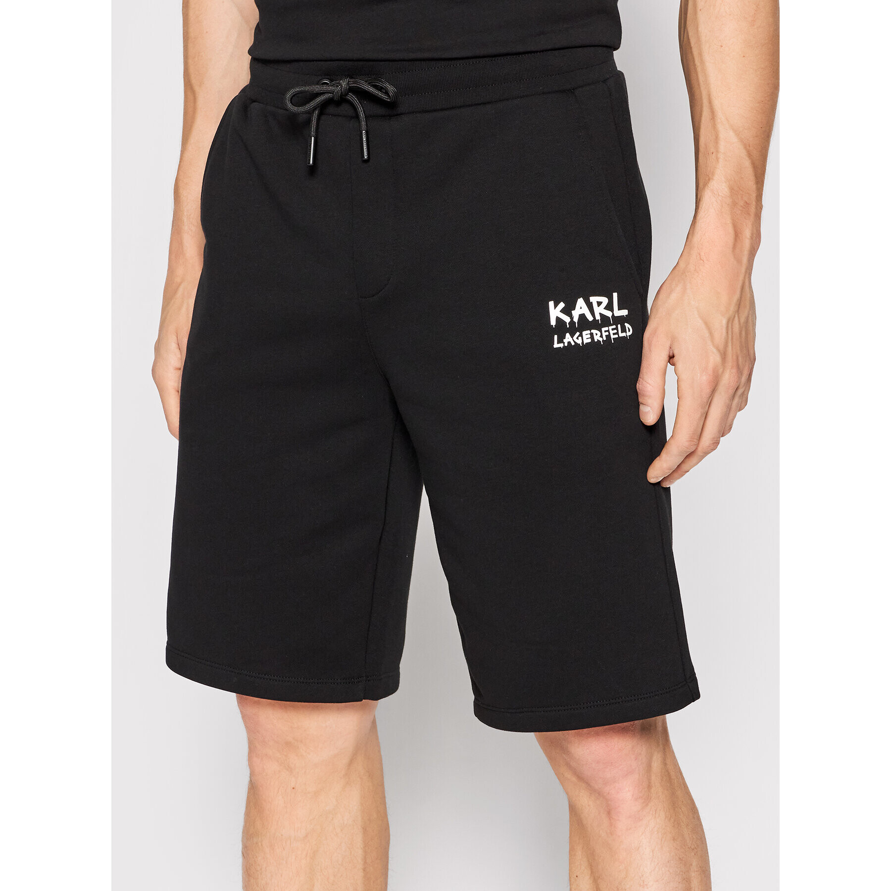 KARL LAGERFELD Sportovní kraťasy Sweat 705047 521900 Černá Regular Fit - Pepit.cz