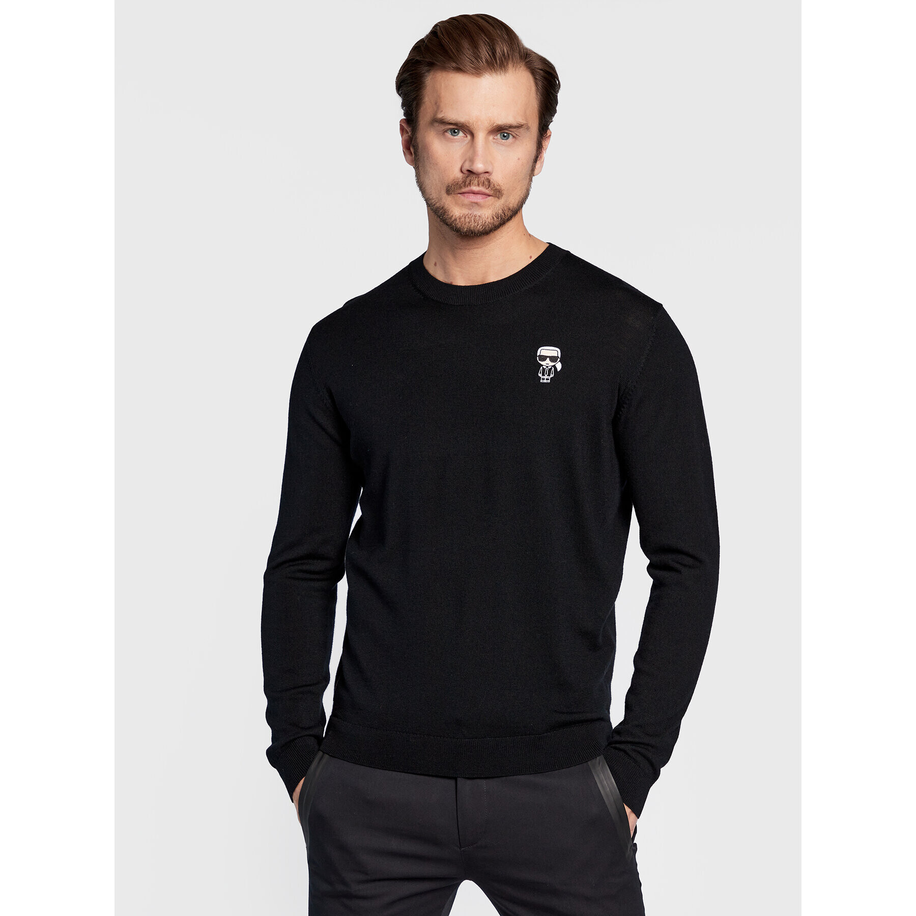 KARL LAGERFELD Svetr 655013 524399 Černá Regular Fit - Pepit.cz