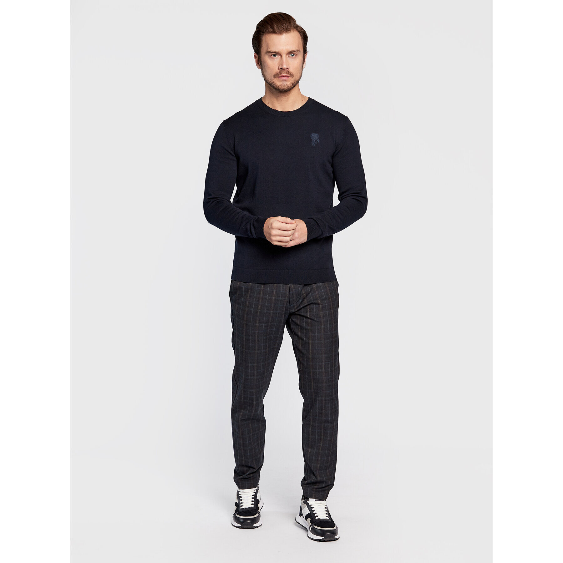 KARL LAGERFELD Svetr 655029 524301 Tmavomodrá Regular Fit - Pepit.cz